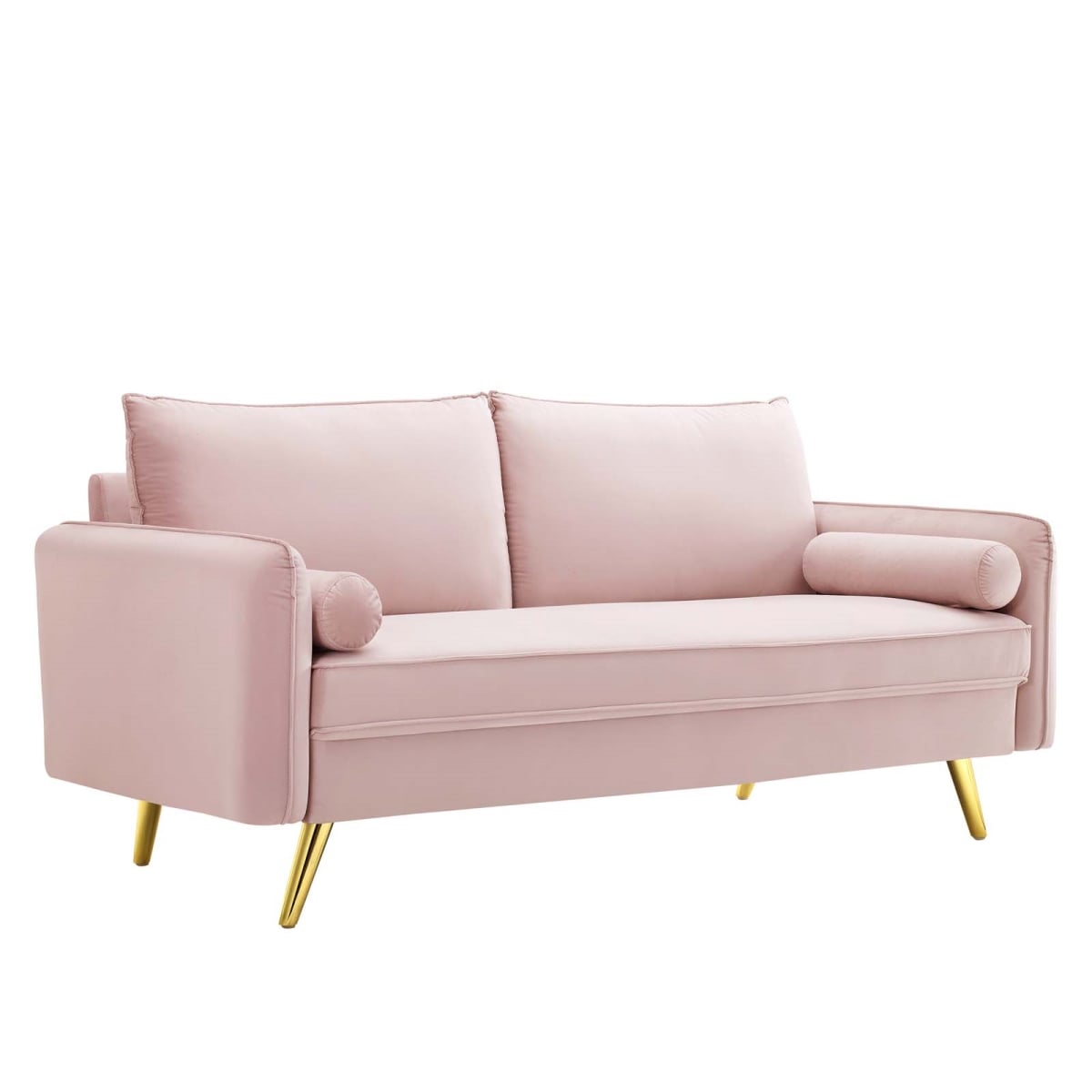 EEI-3988-PNK Revive Performance Velvet Sofa, Pink