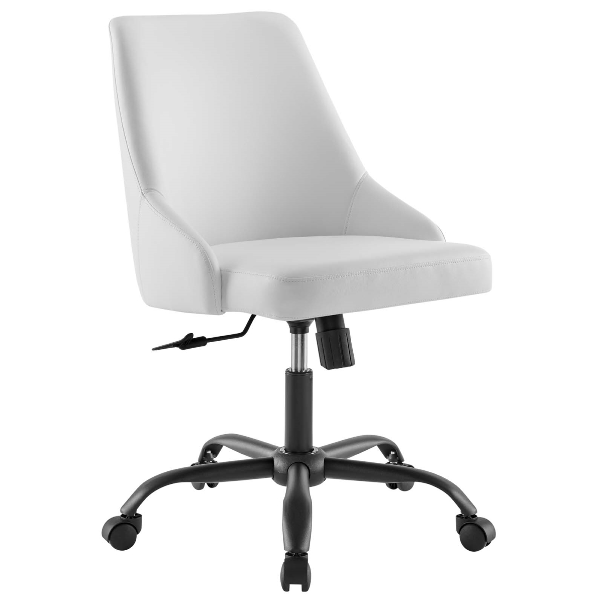 EEI-4372-BLK-WHI 32.5 in. Designate Swivel Vegan Leather Office Chair, Black & White -  Modway Furniture