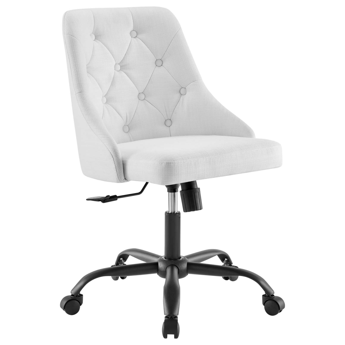 EEI-4369-BLK-WHI 32.5 in. Distinct Tufted Swivel Upholstered Office Chair, Black & White -  Modway Furniture