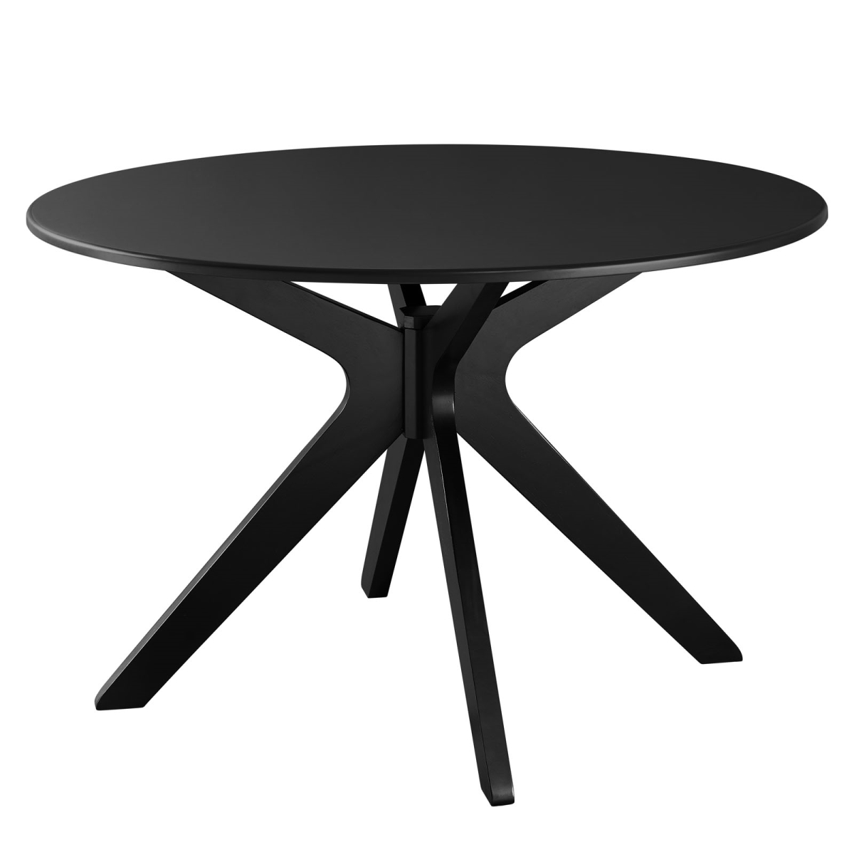 EEI-5510-BLK-BLK 47 in. Traverse Dining Table, Black