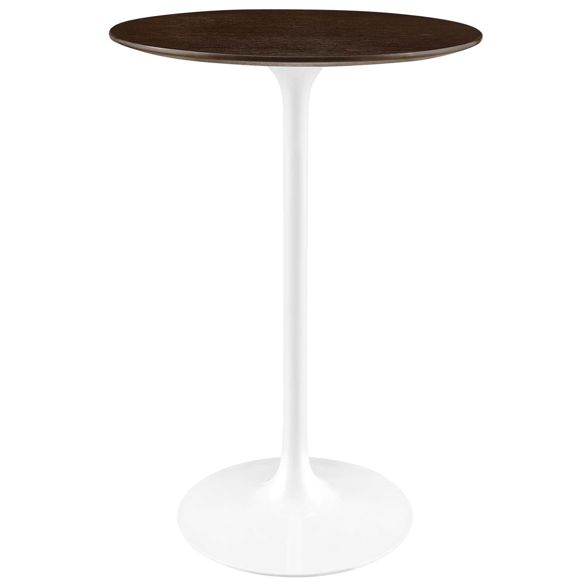 EEI-5199-WHI-CHE Lippa 28 in. Bar Table, White Cherry & Walnut