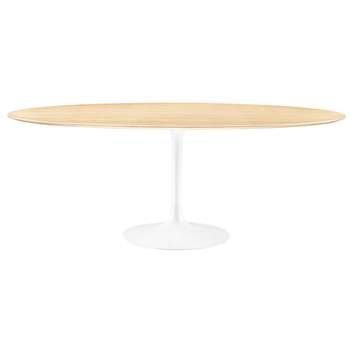 Modway EEI-5197-WHI-NAT 78 in. Lippa Oval Dining Table, White Natural -  Modway Furniture