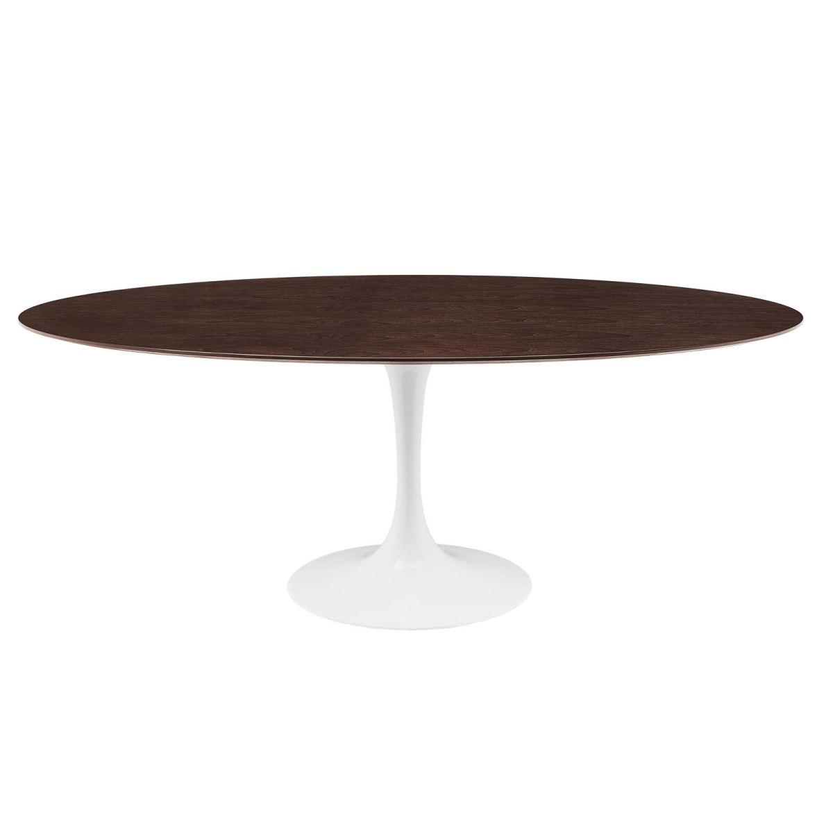 EEI-5196-WHI-CHE 78 in. Lippa Oval Dining Table, White & Cherry Walnut