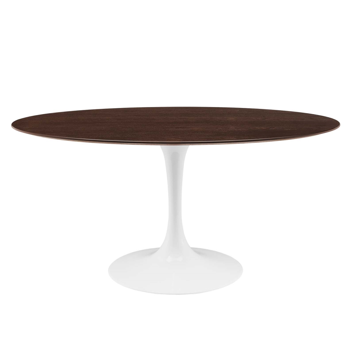 EEI-5194-WHI-CHE 60 in. Lippa Oval Dining Table, White & Cherry Walnut -  Modway Furniture