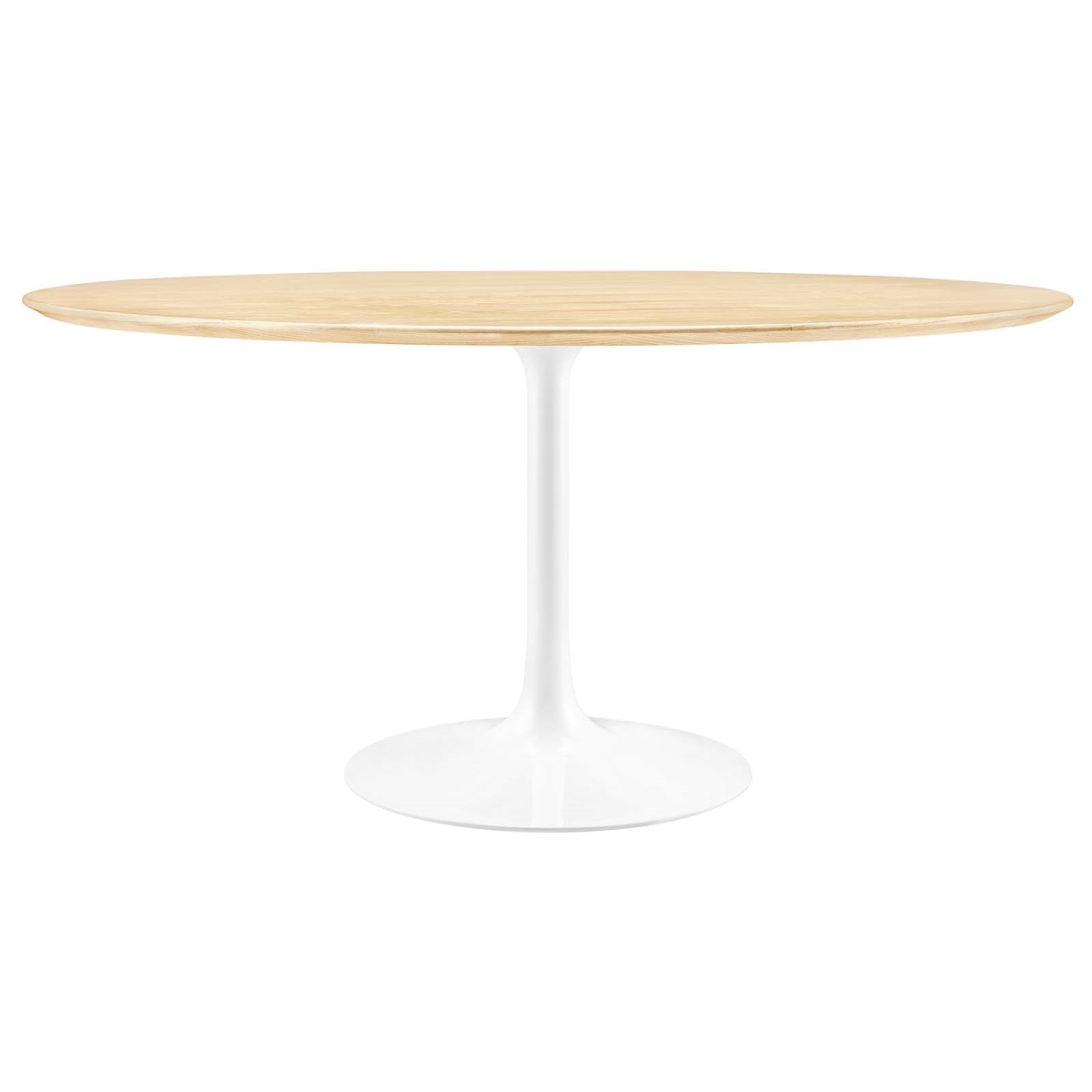 EEI-5176-WHI-NAT 60 in. Lippa Dining Table, White & Natural