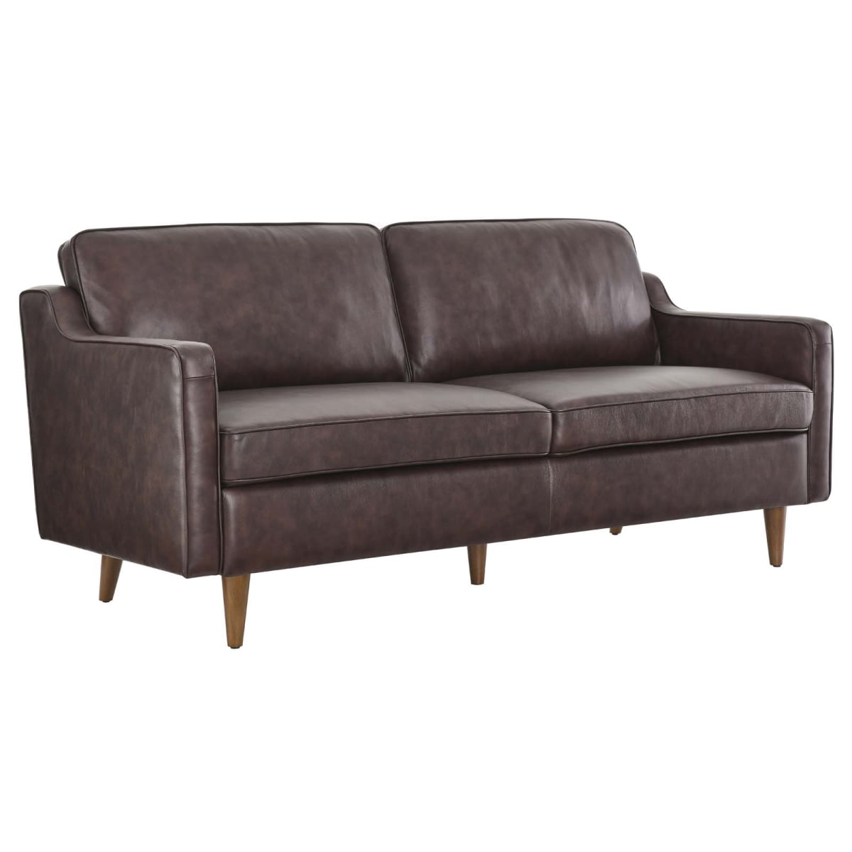 EEI-5553-BRN Impart Genuine Leather Sofa, Brown - 32.5 x 70.5 x 31.5 in.
