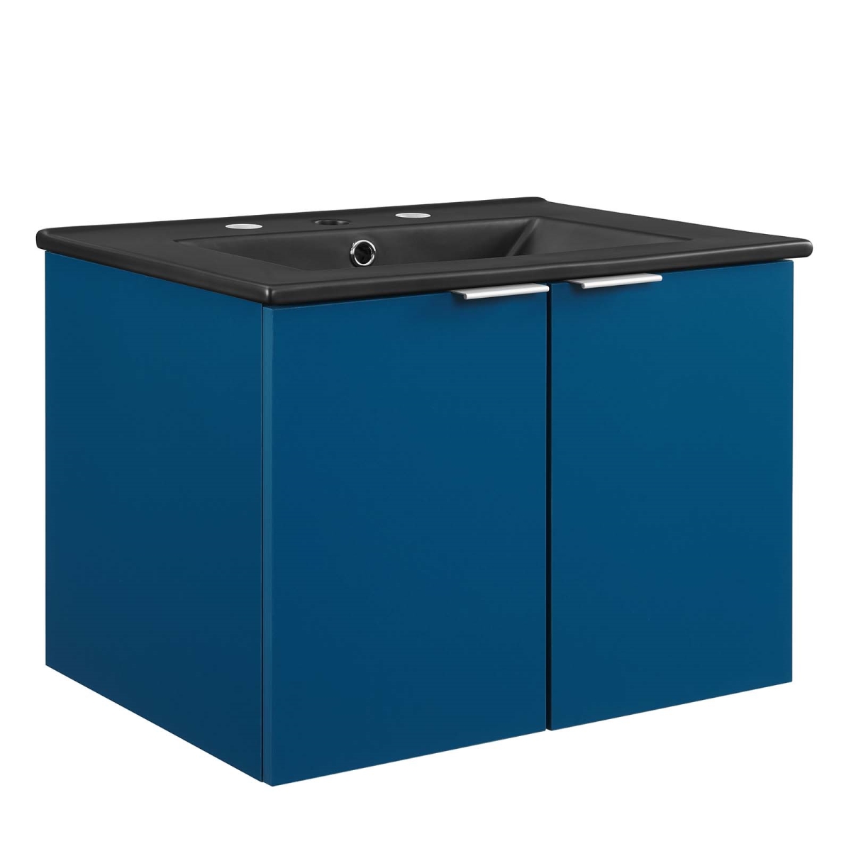 EEI-5370-NAV-BLK 24 in. Maybelle Wall-Mount Bathroom Vanity, Navy & Black