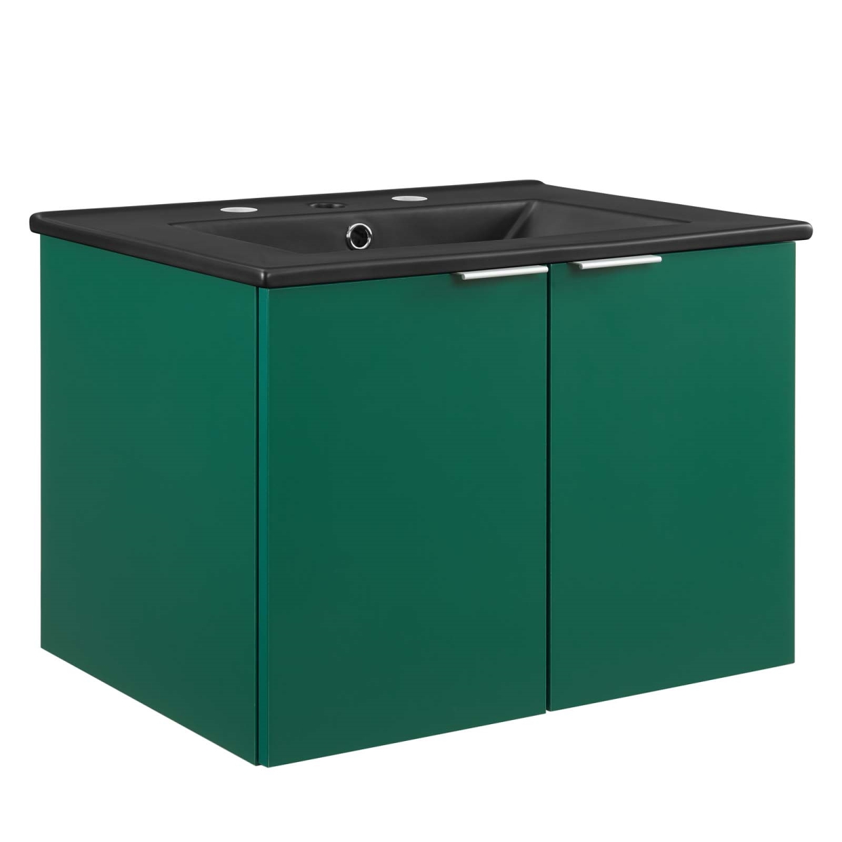 EEI-5370-GRN-BLK 24 in. Maybelle Wall-Mount Bathroom Vanity, Green & Black