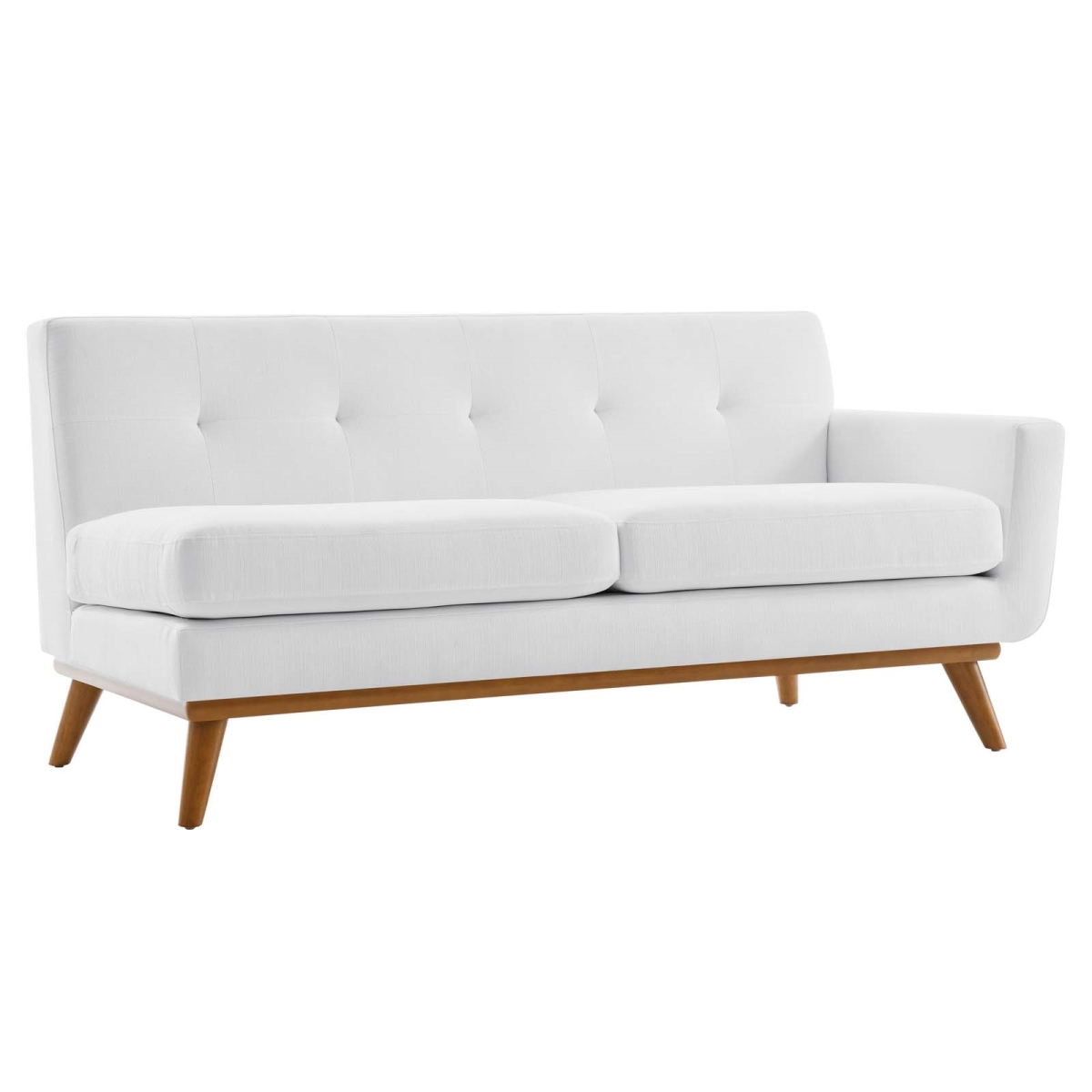 EEI-1792-WHI Engage Right-Arm Upholstered Fabric Loveseat, White - 32.5-33.5 x 73 x 35 in.