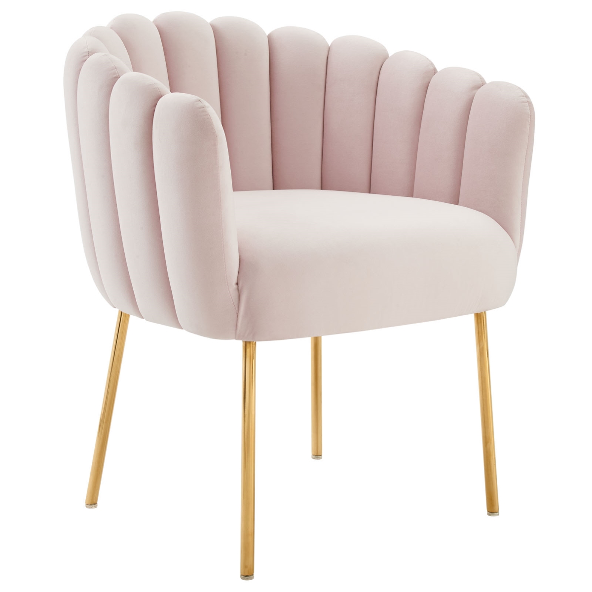 EEI-5024-PNK 30 in. Sanna Channel Tufted Performance Velvet Armchair, Pink -  Modway Furniture