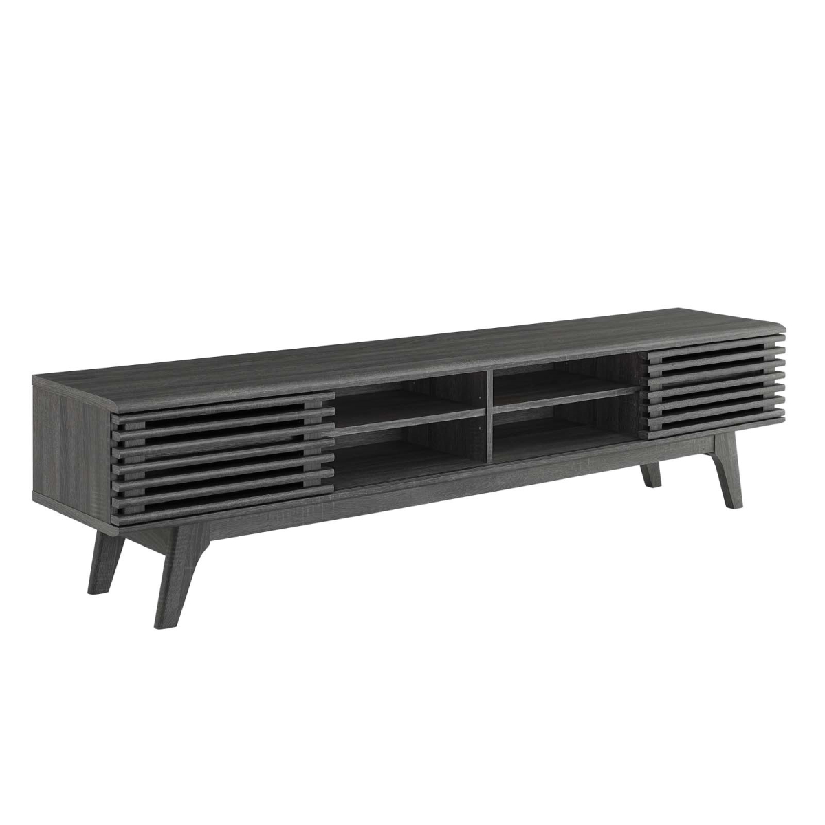 EEI-3303-CHA Render 70 in. Entertainment Center TV Stand, Charcoal