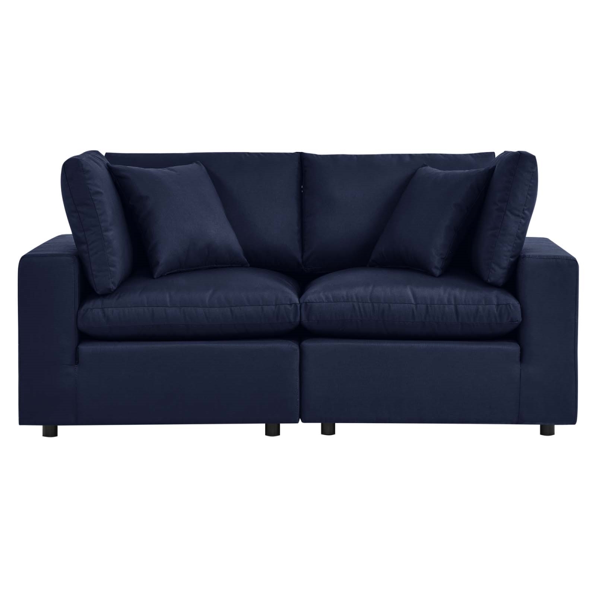 EEI-5576-NAV Commix Overstuffed Outdoor Patio Loveseat, Navy -  Modway Furniture