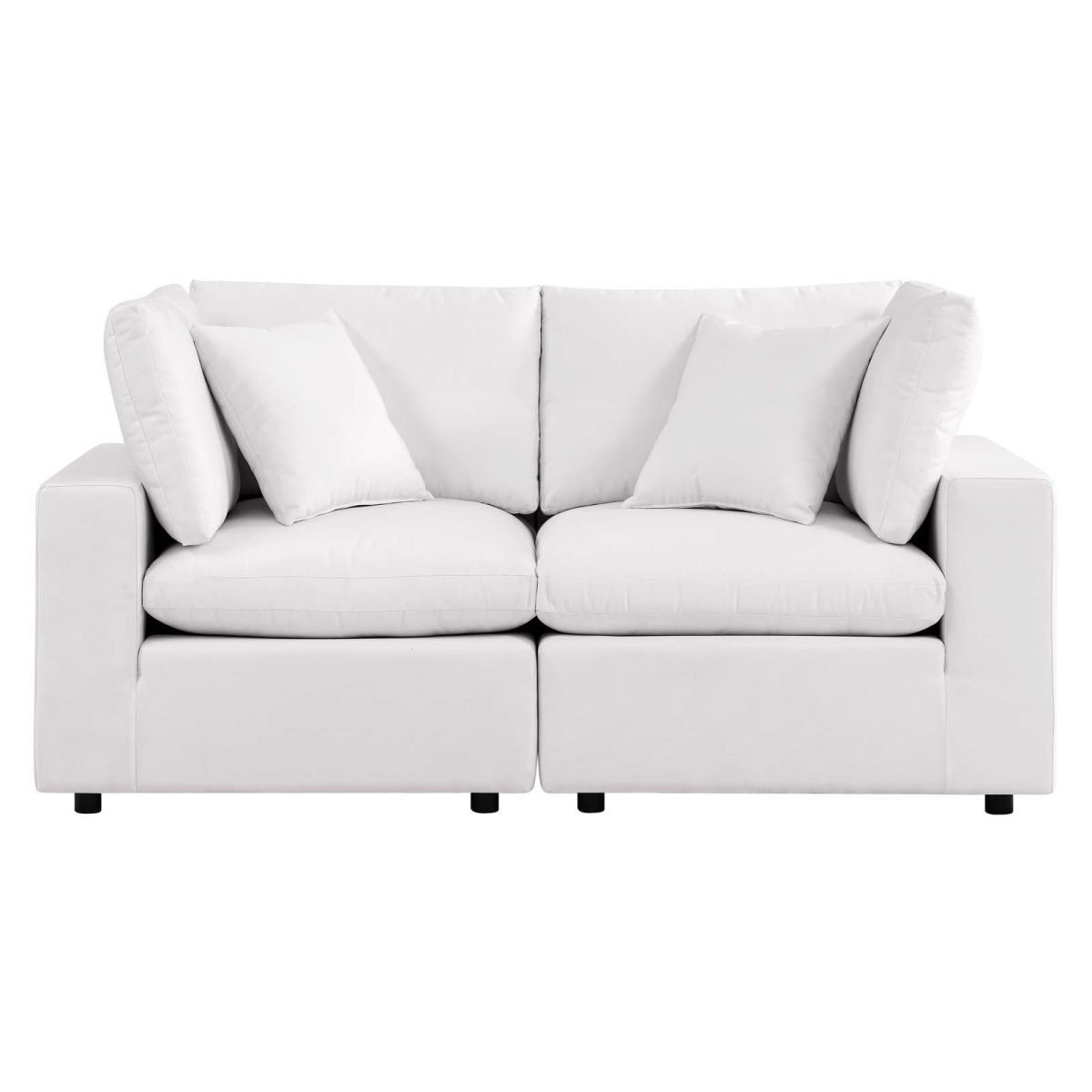 EEI-5576-WHI 300 lbs Commix Overstuffed Outdoor Patio Loveseat, White -  Modway Furniture