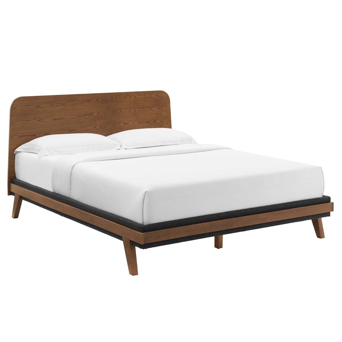 MOD-6675-WAL Dylan Queen Size Platform Bed, Walnut - 32 x 65.5 x 83.5 in.