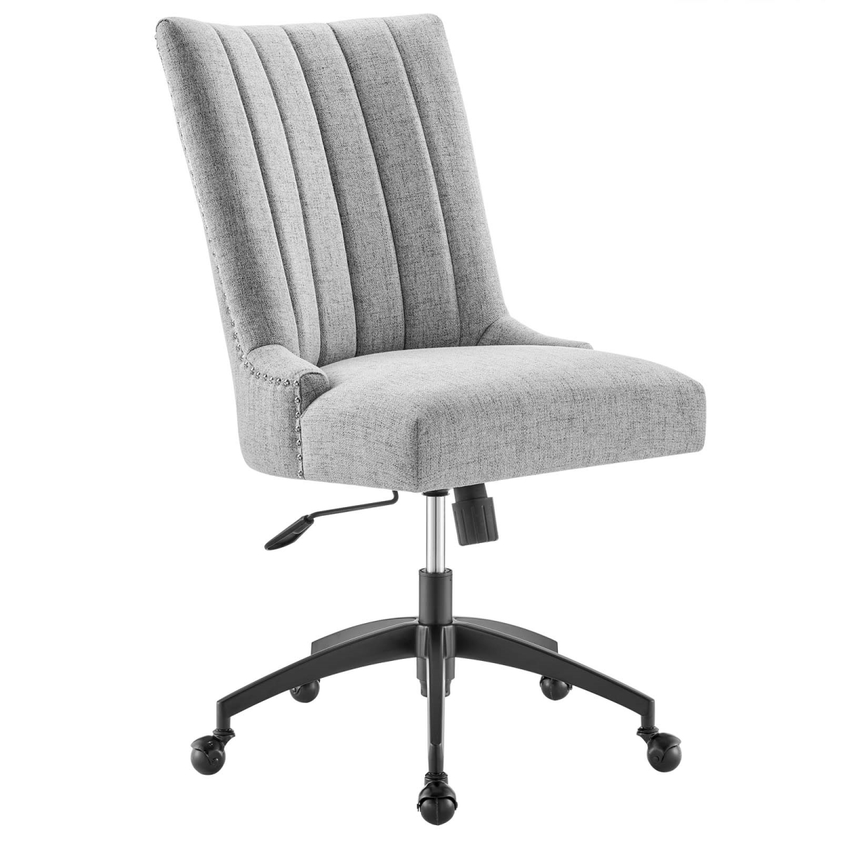 EEI-4576-BLK-LGR Empower Channel Tufted Fabric Office Chair, Black & Light Gray - 33.5-37 x 22 x 27 in -  MODWAY