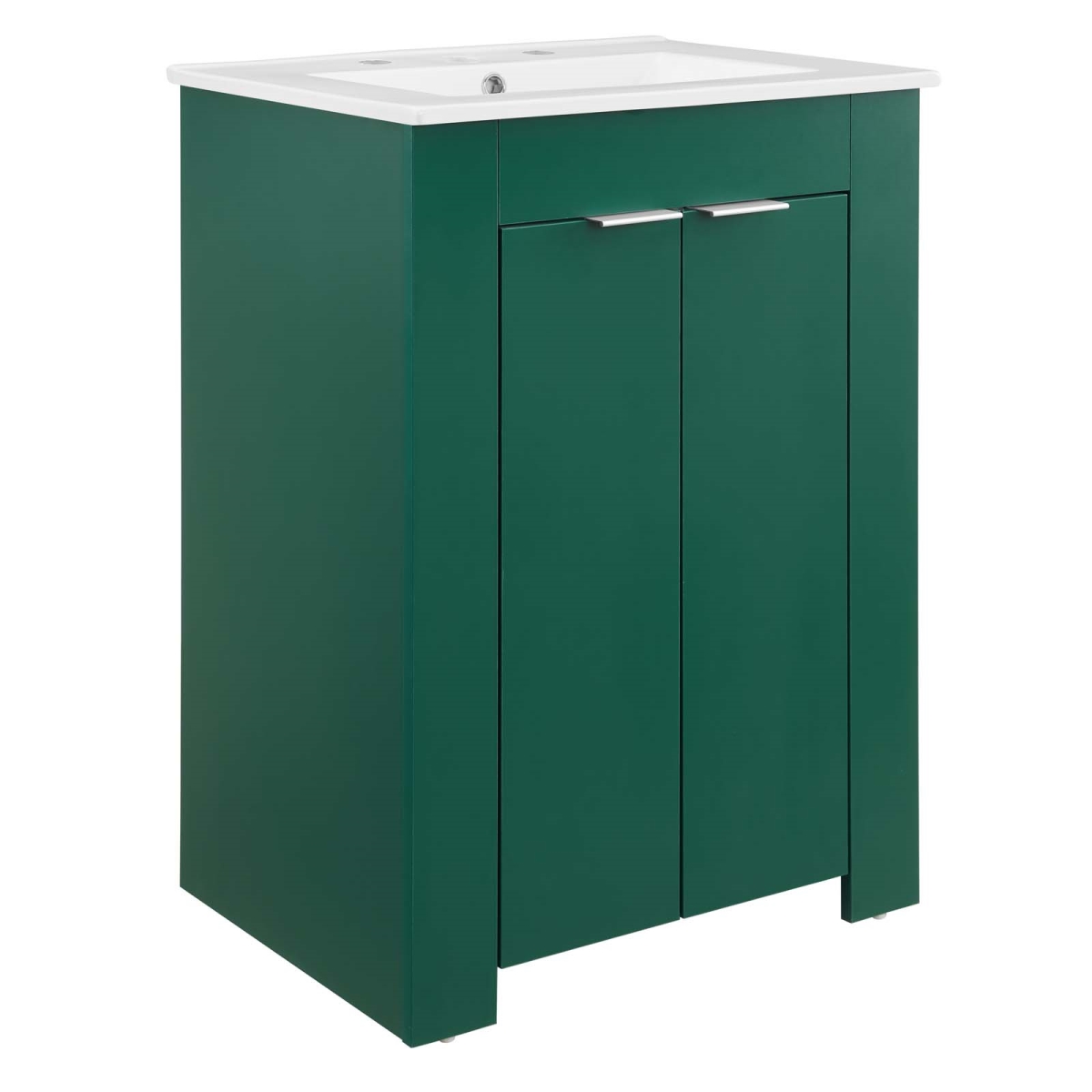 EEI-5378-GRN-WHI 24 in. Maybelle Bathroom Vanity, Green & White