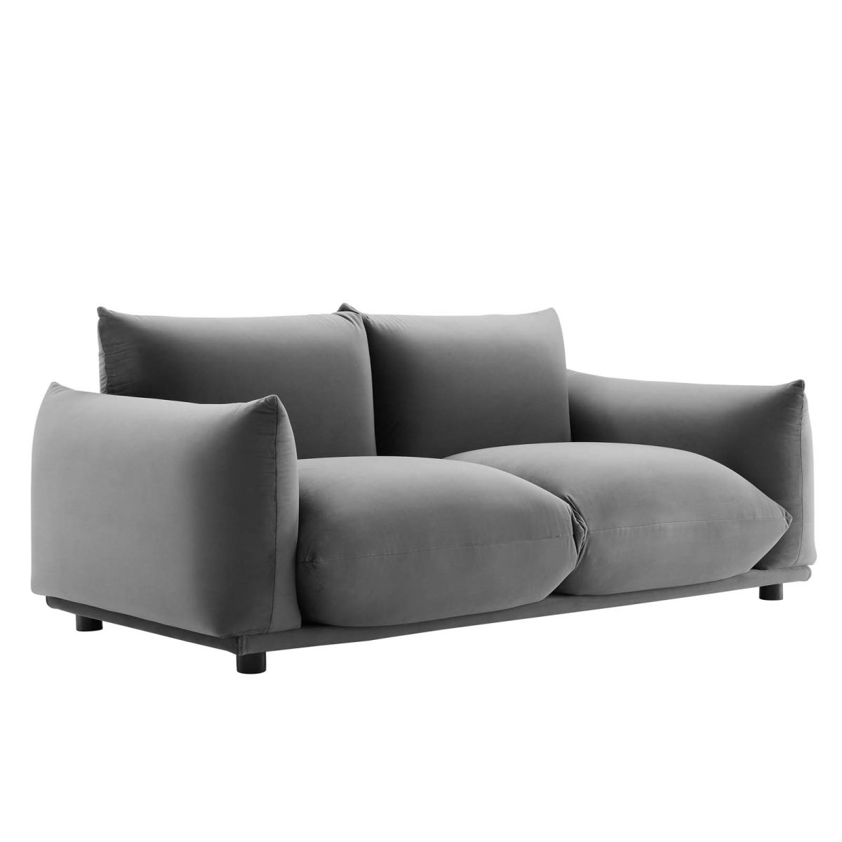 EEI-5471-GRY Copious Performance Velvet Loveseat, Gray