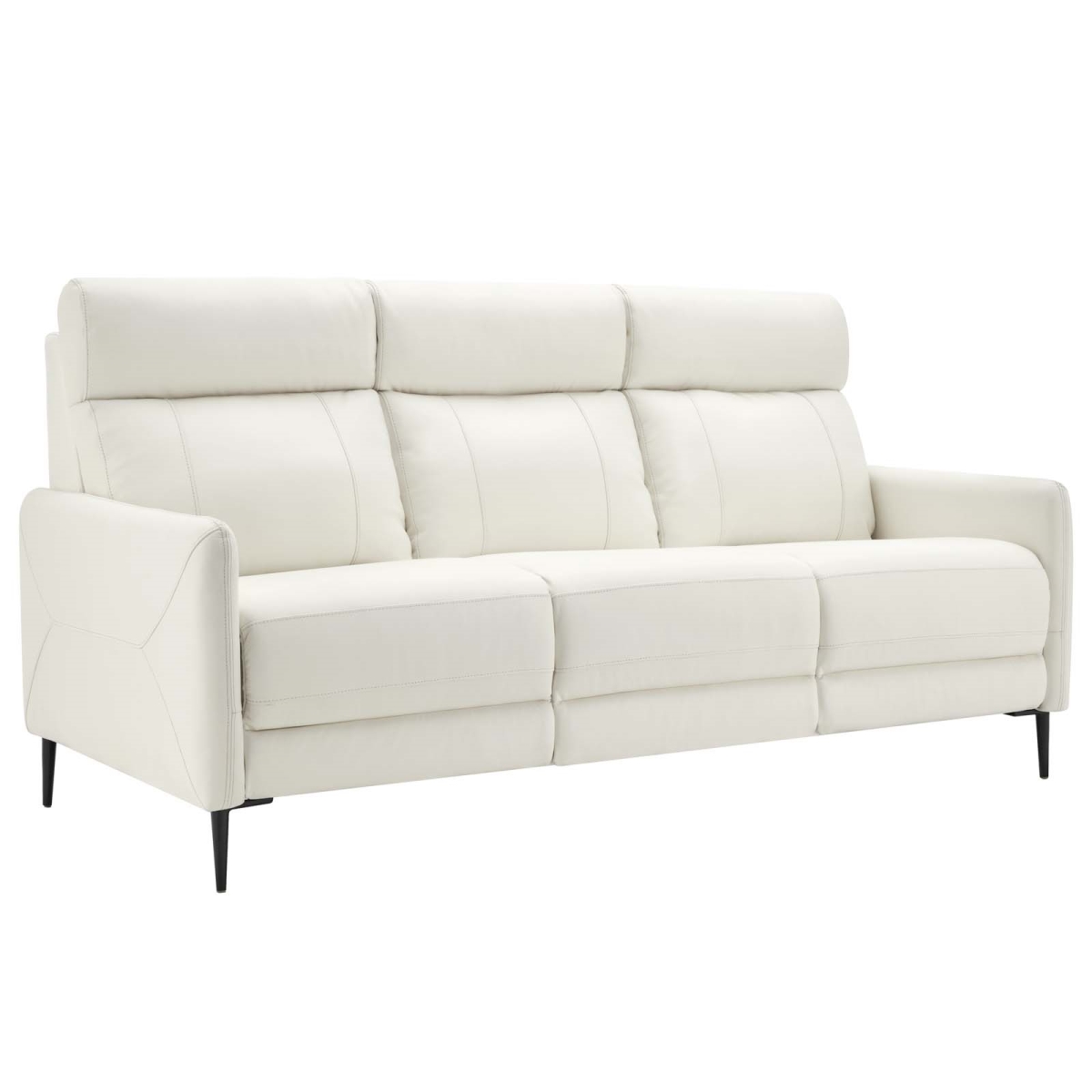 EEI-4561-WHI Huxley Leather Sofa, White