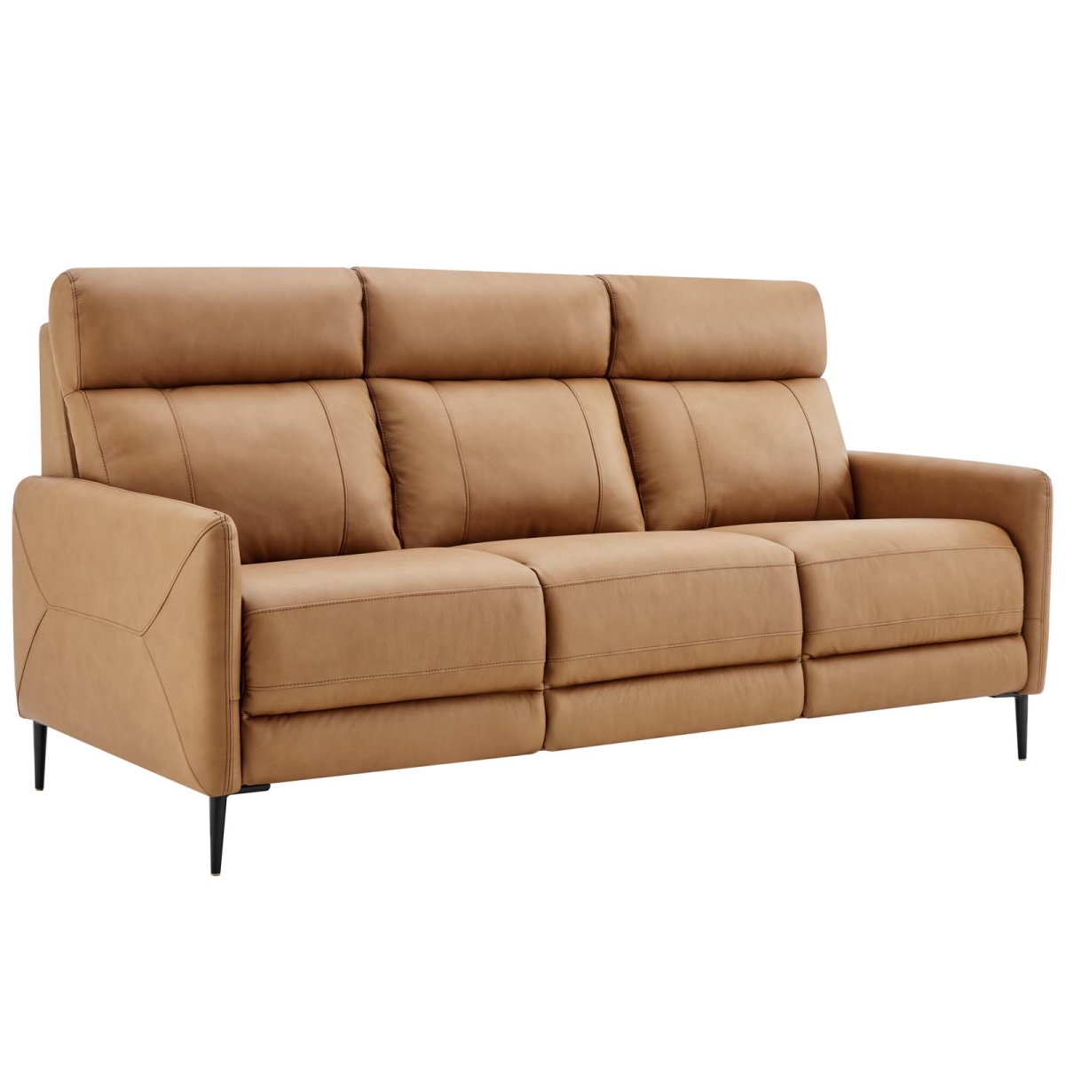 EEI-4561-TAN 40.5 x 77.5 x 36.5 in. Huxley Leather Sofa, Tan