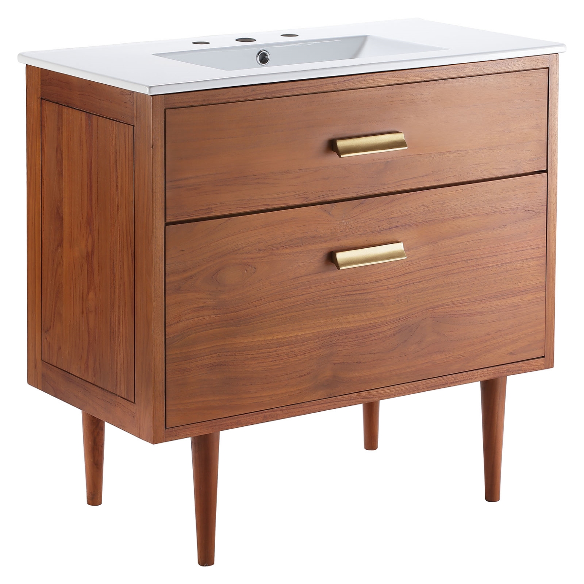 EEI-5109-NAT-WHI 36 in. Cassia Bathroom Vanity, Natural White