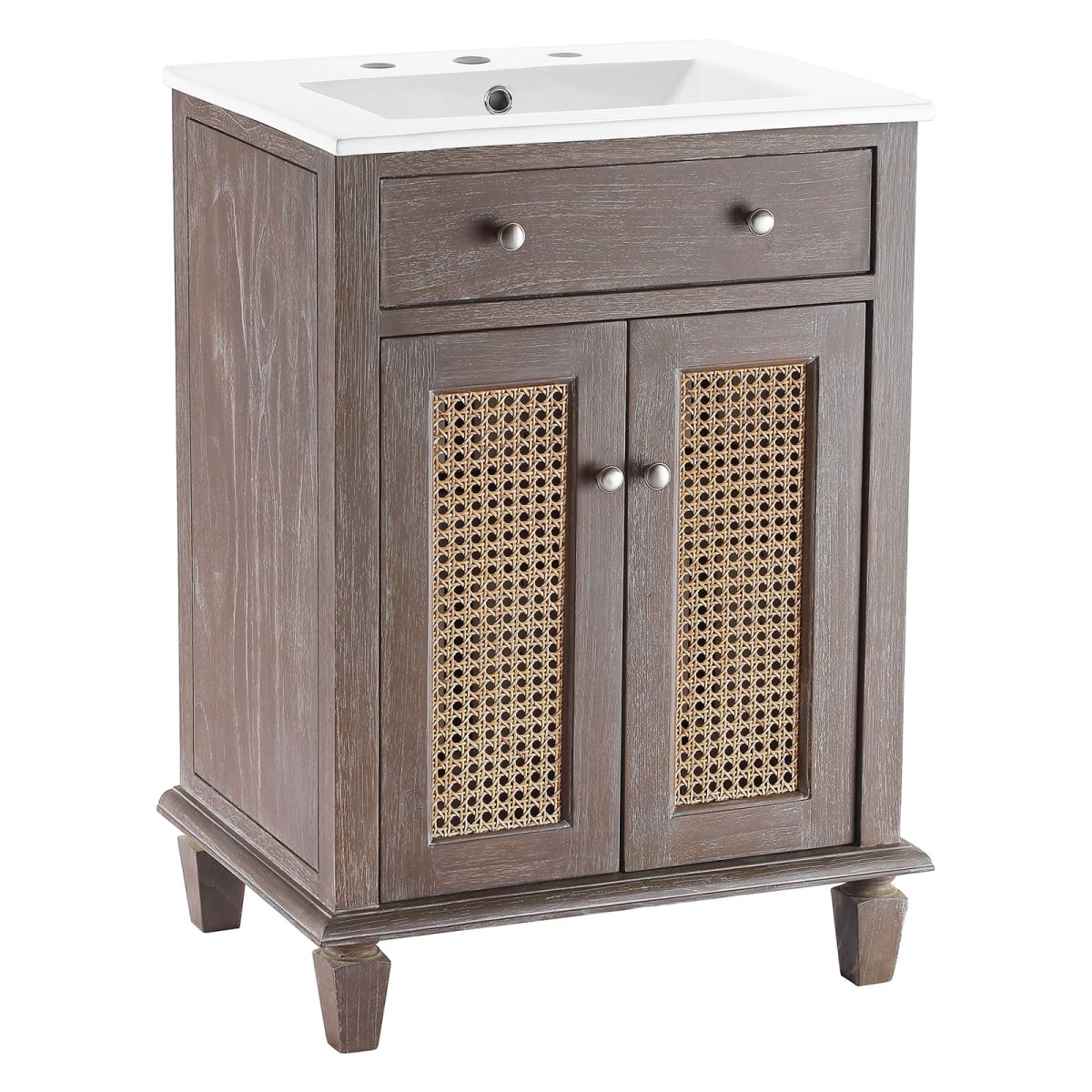 EEI-5110-GRY-WHI 24 in. Lilo Bathroom Vanity, Gray & White