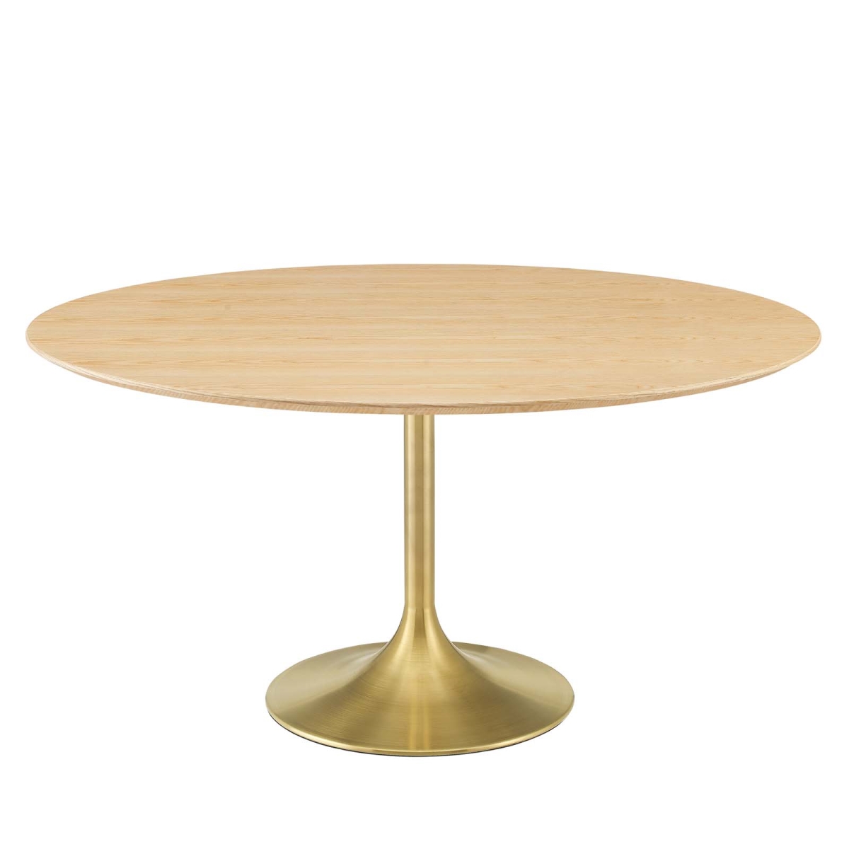 EEI-5233-GLD-NAT 60 in. Lippa Wood Dining Table, Gold & Natural