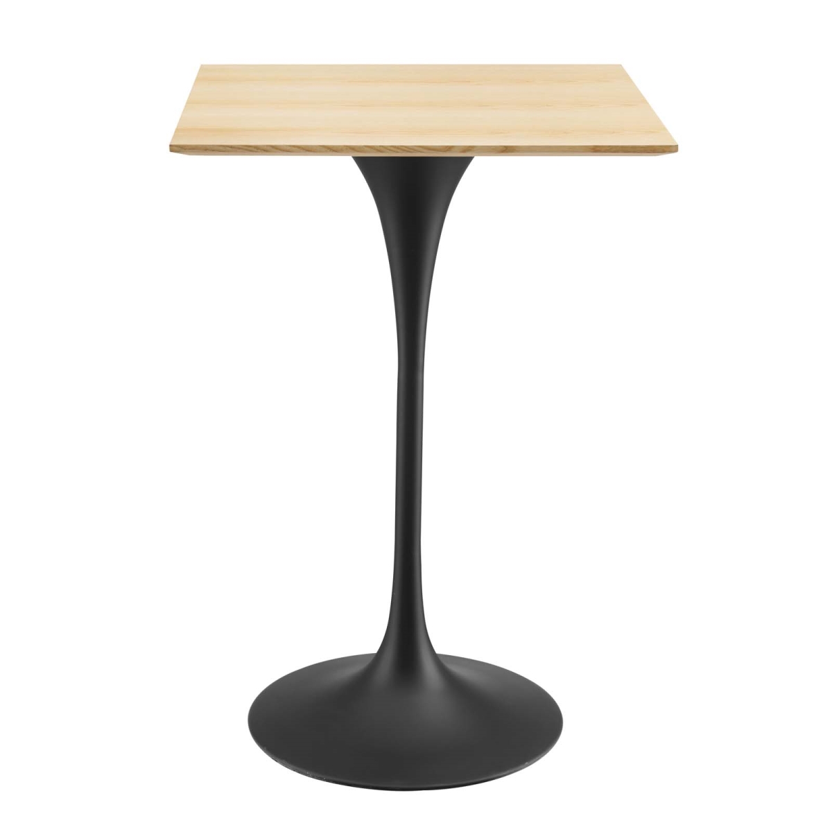 Picture of Modway Furniture EEI-4891-BLK-NAT 28 in. Lippa Square Wood Bar Table&#44; Black & Natural