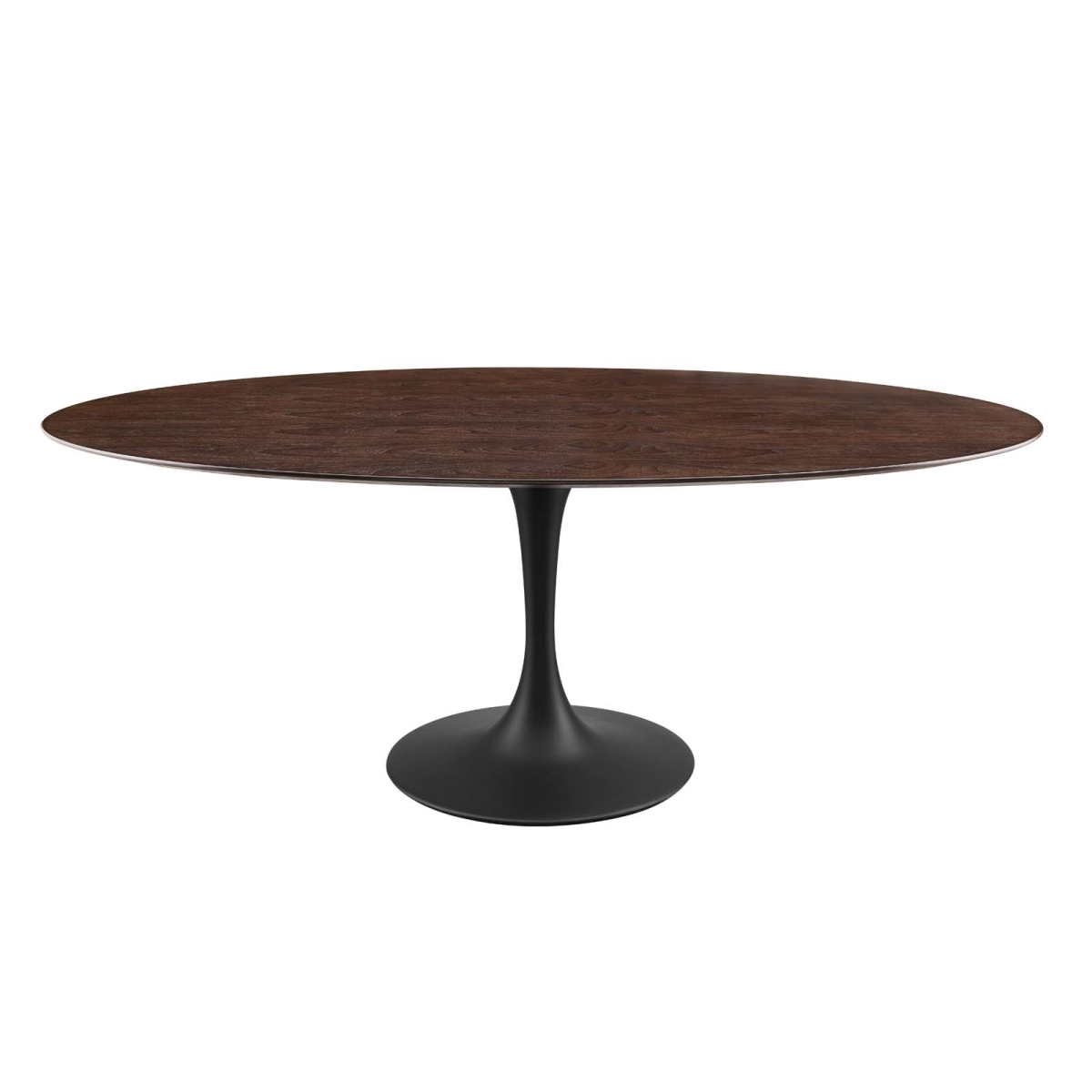 EEI-4888-BLK-CHE 78 in. Lippa Wood Oval Dining Table, Black Cherry Walnut
