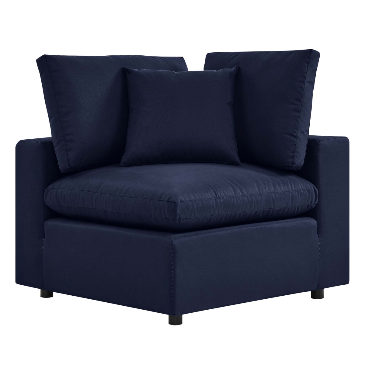 EEI-4904-NAV Commix Overstuffed Outdoor Patio Corner Chair, Navy