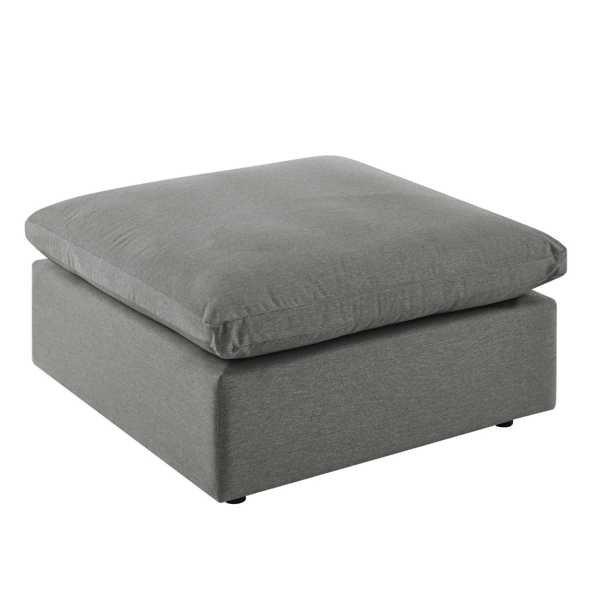 EEI-4903-CHA 300 lbs Commix Overstuffed Outdoor Patio Ottoman, Charcoal