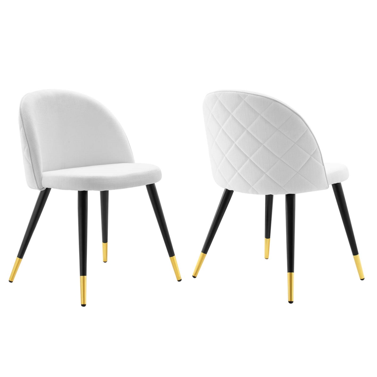 EEI-4524-WHI Cordial Dining Chairs, White - Set of 2