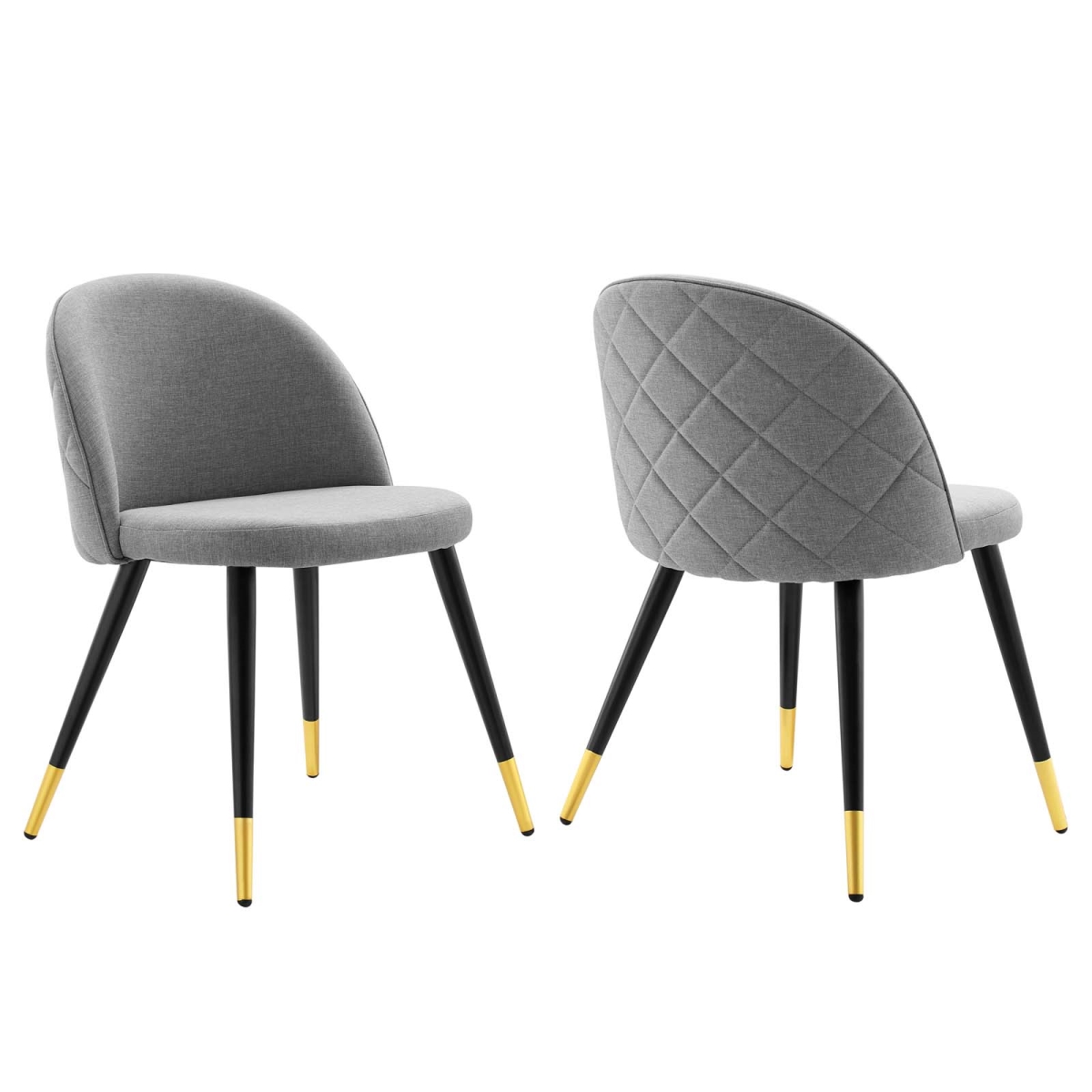 EEI-4524-LGR Cordial Dining Chairs, Light Gray - Set of 2