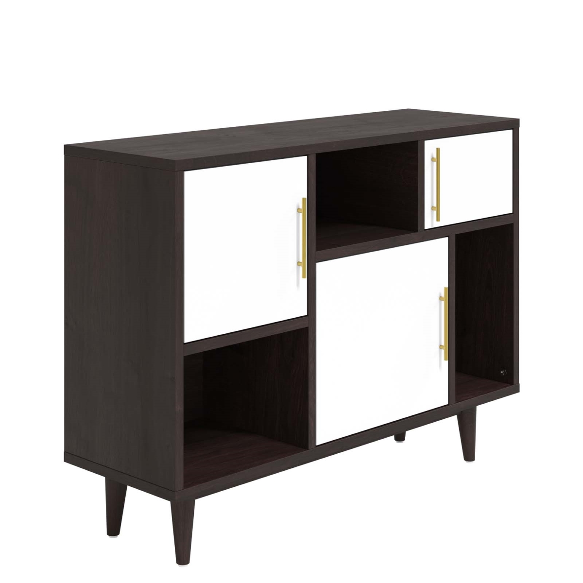 Picture of Modway Furniture EEI-4310-CAP-WHI Daxton Display Stand&#44; Cappuccino & White - 40 x 30 x 13 in.