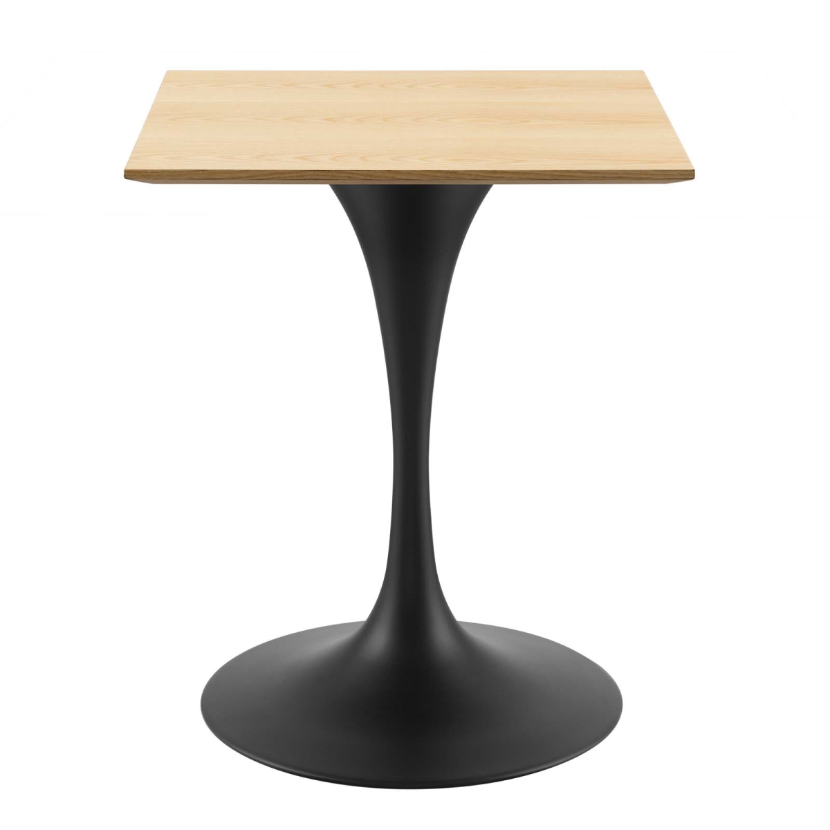 EEI-4864-BLK-NAT 24 in. Lippa Wood Square Dining Table, Black & Natural