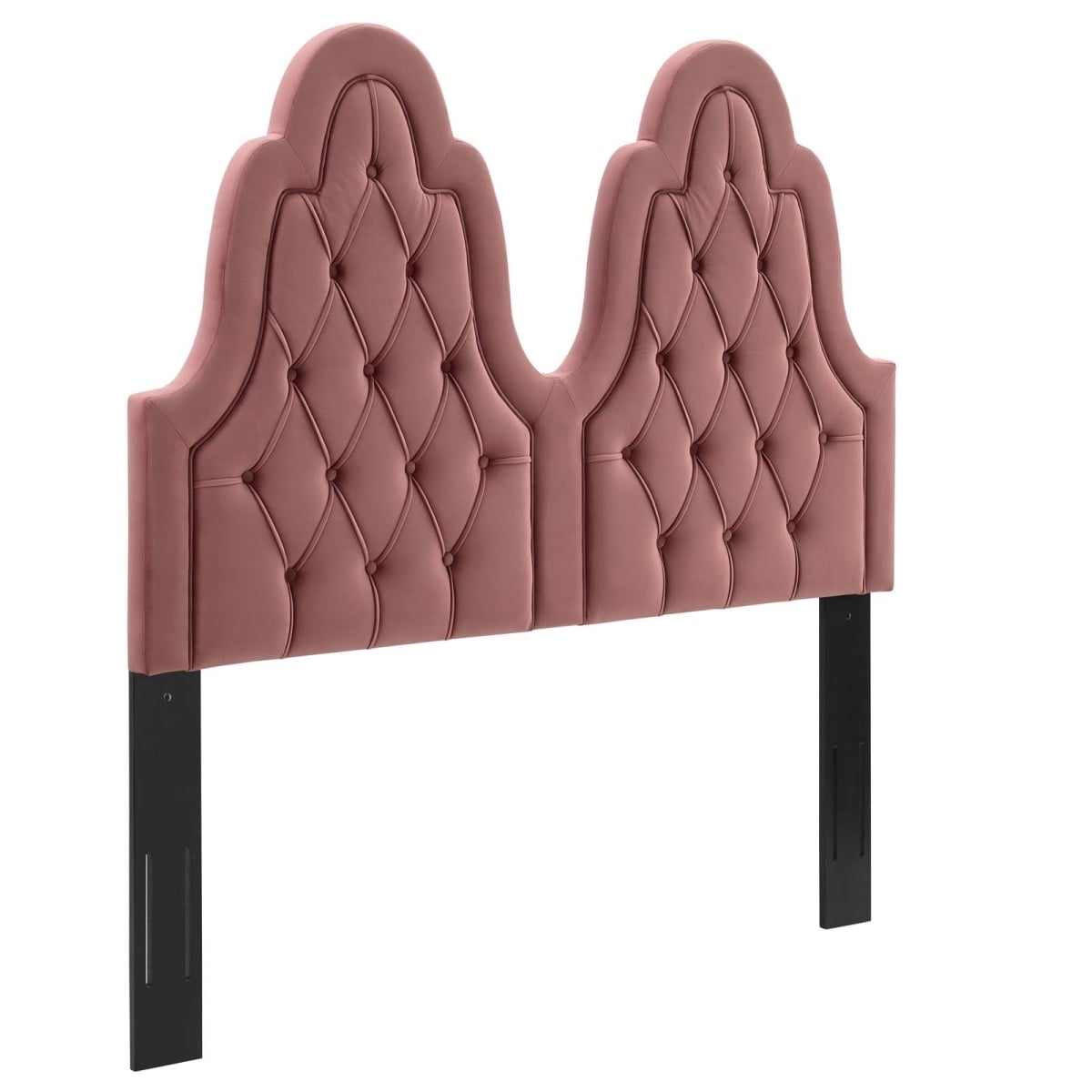 MOD-6413-DUS Augustine Tufted Performance Velvet Twin Size Headboard, Dusty Rose - 37.5 x 39 x 3 in.