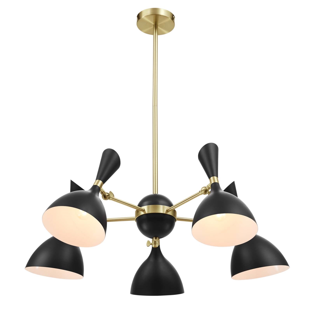 EEI-5310-BLK 6 in. Declare 5-Light Arm Pendant Light, Black