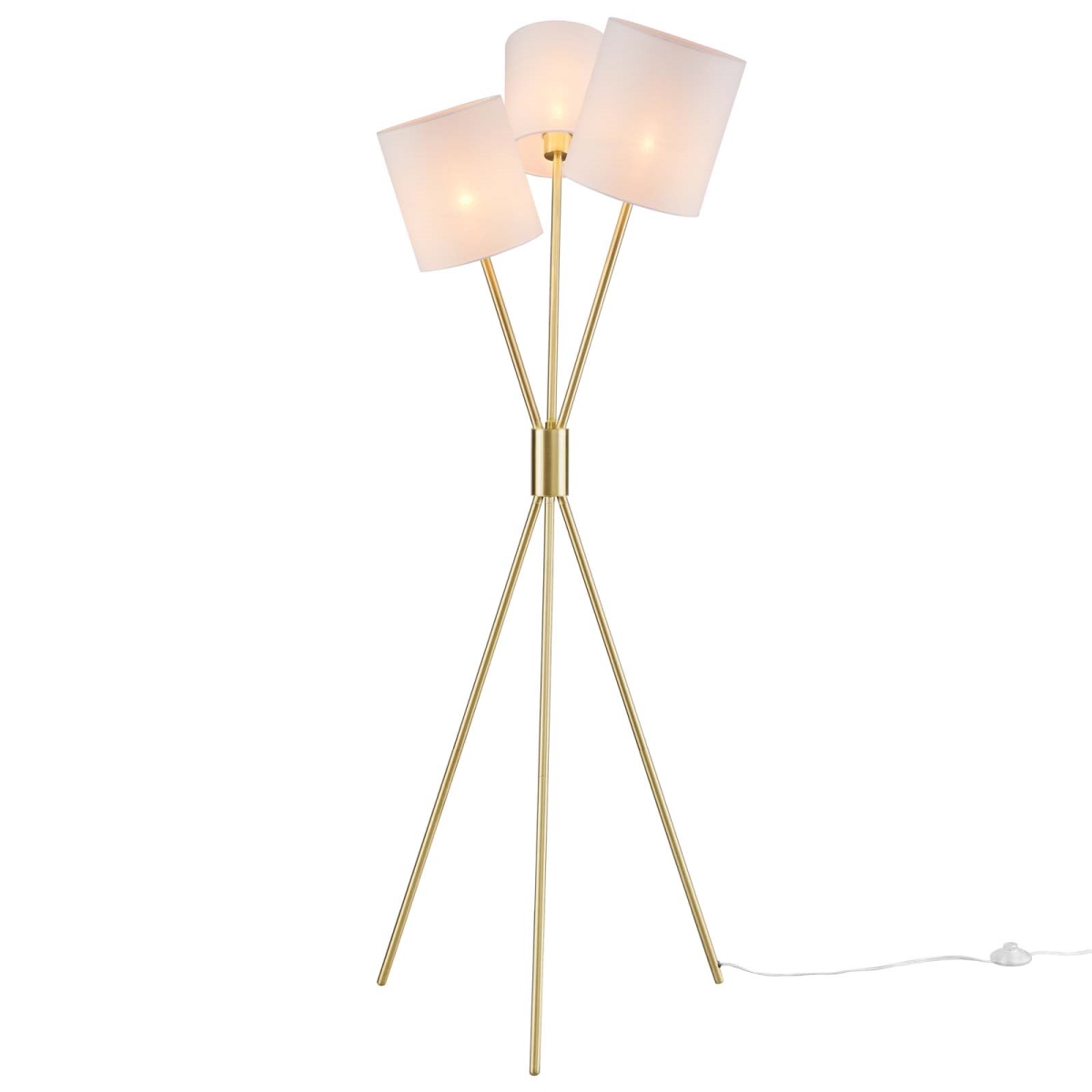 Picture of Modway Furniture EEI-5302-GLD Alexa 3-Light Floor Lamp, Gold - 63.5 x 25 x 25 in.