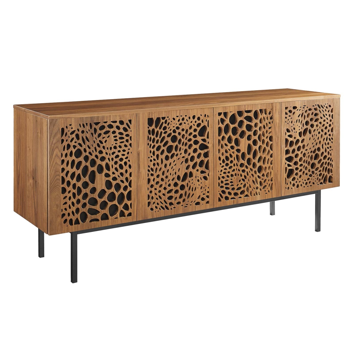 EEI-4768-WAL 32 x 73 x 19.5 in. Yosemite TV Stand, Walnut