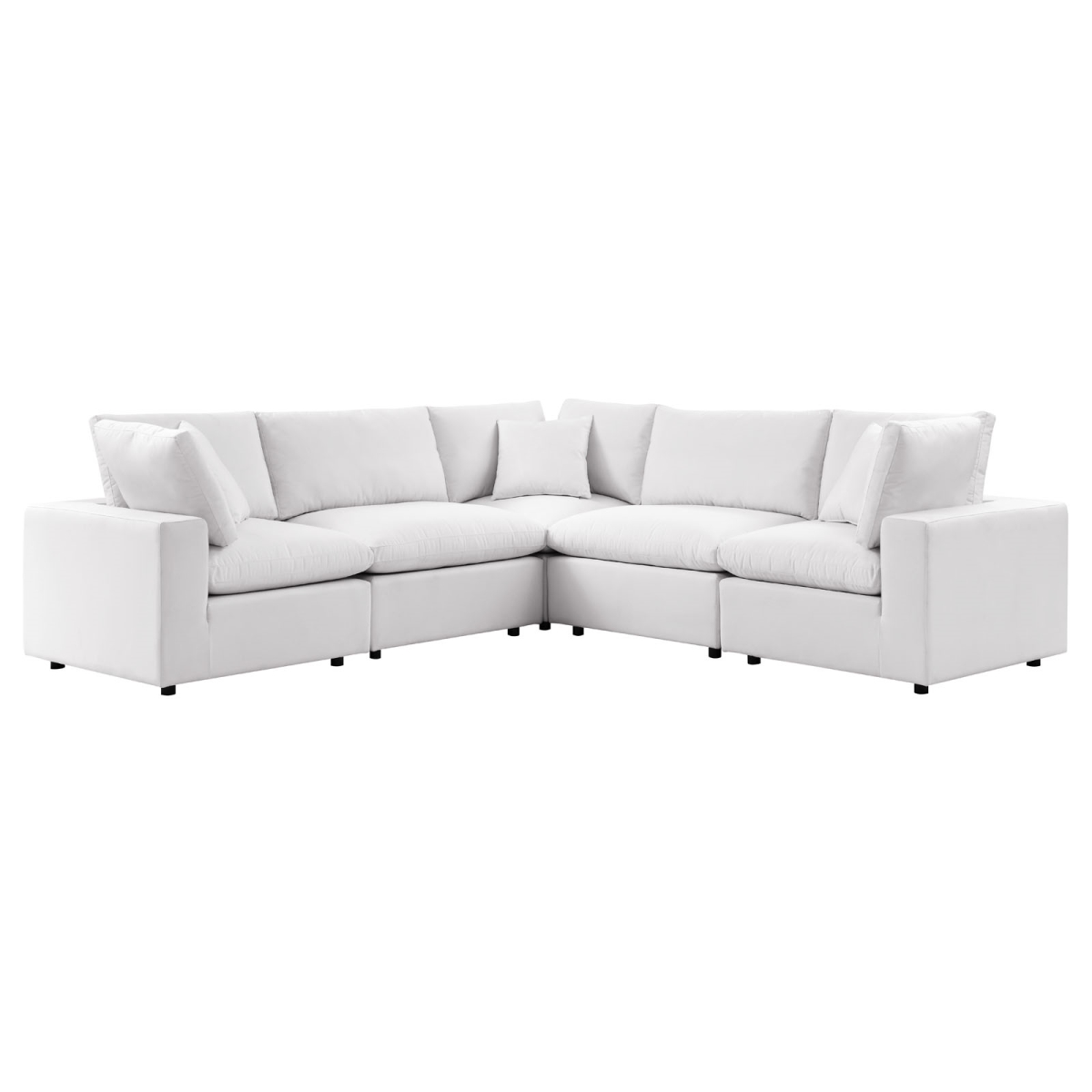 EEI-5589-WHI 300 lbs Commix Outdoor Patio Sectional Sofa, White - 5 Piece -  Modway Furniture