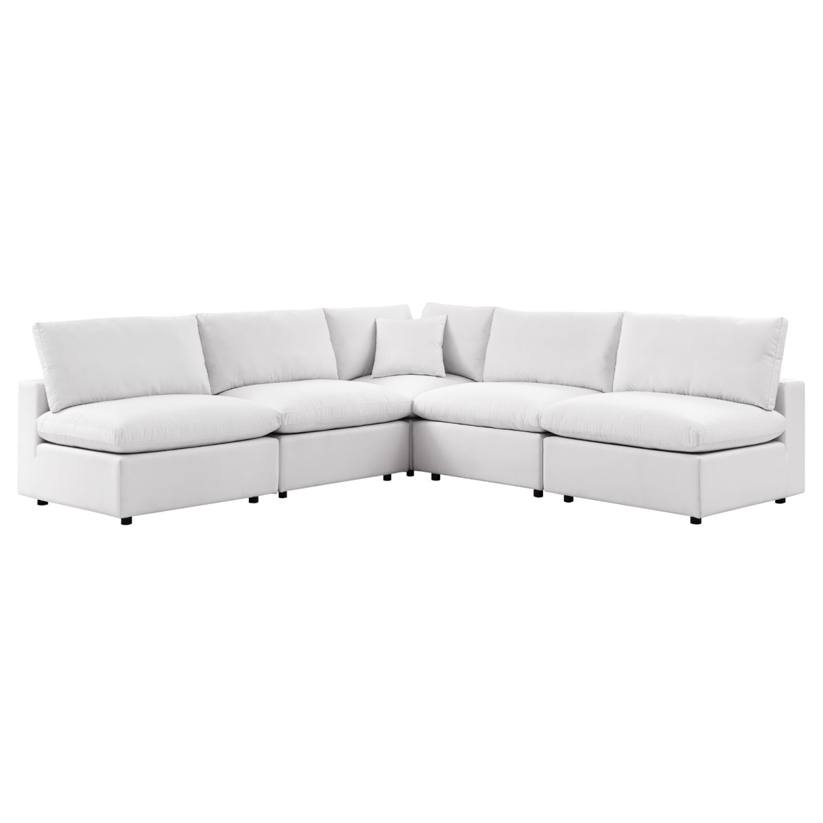 EEI-5587-WHI 300 lbs Commix Outdoor Patio Sectional Sofa, White - 5 Piece -  Modway Furniture