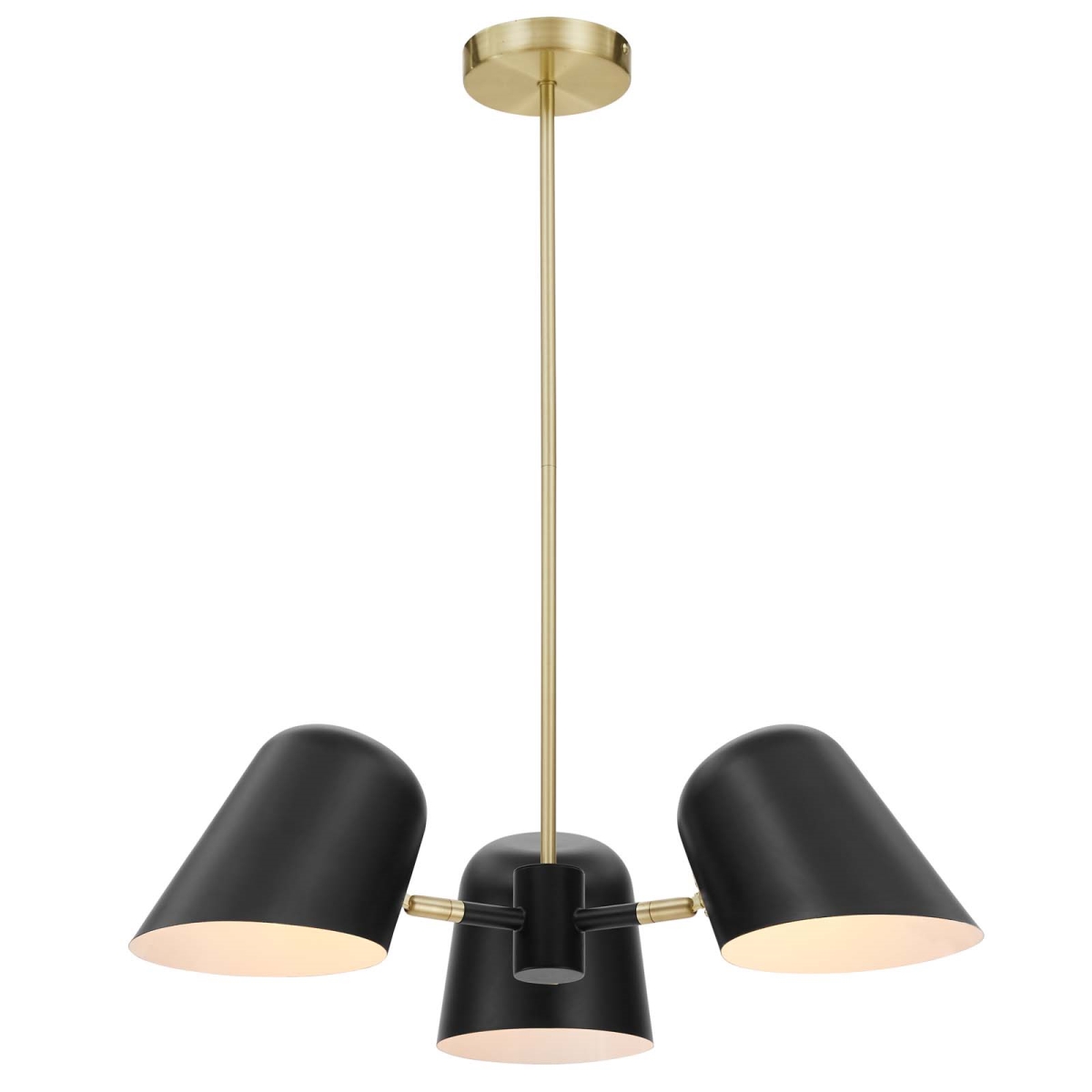 EEI-5301-BLK Briana 3-Light Pendant Light, Black - 64.5 x 25.5 x 25.5 in.