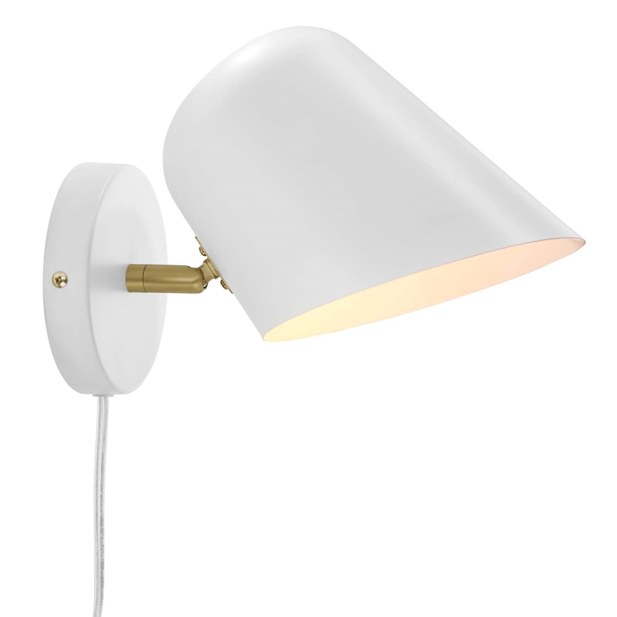 Picture of Modway Furniture EEI-5300-WHI Briana Swivel Wall Sconce, White - 7 x 7 x 11 in.