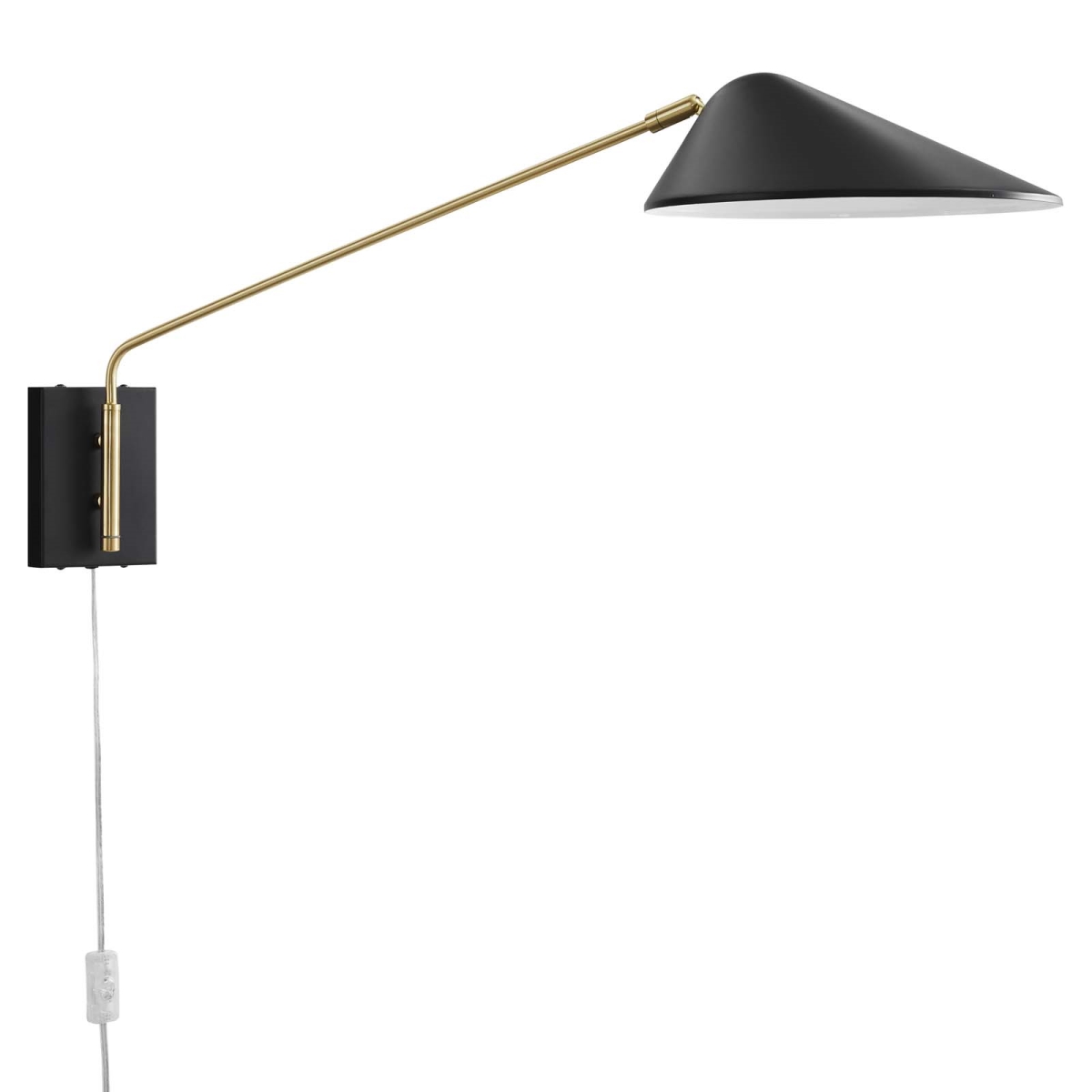 24 in. Journey Swing Arm Wall Sconce, Black