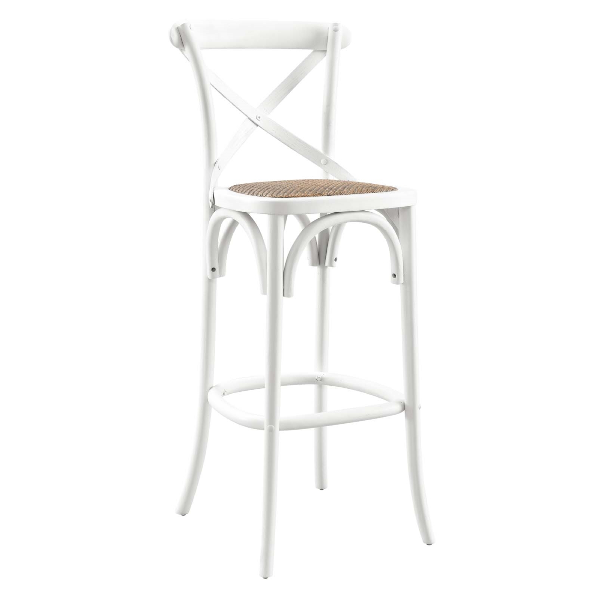 EEI-5668-WHI Gear Bar Stool, White