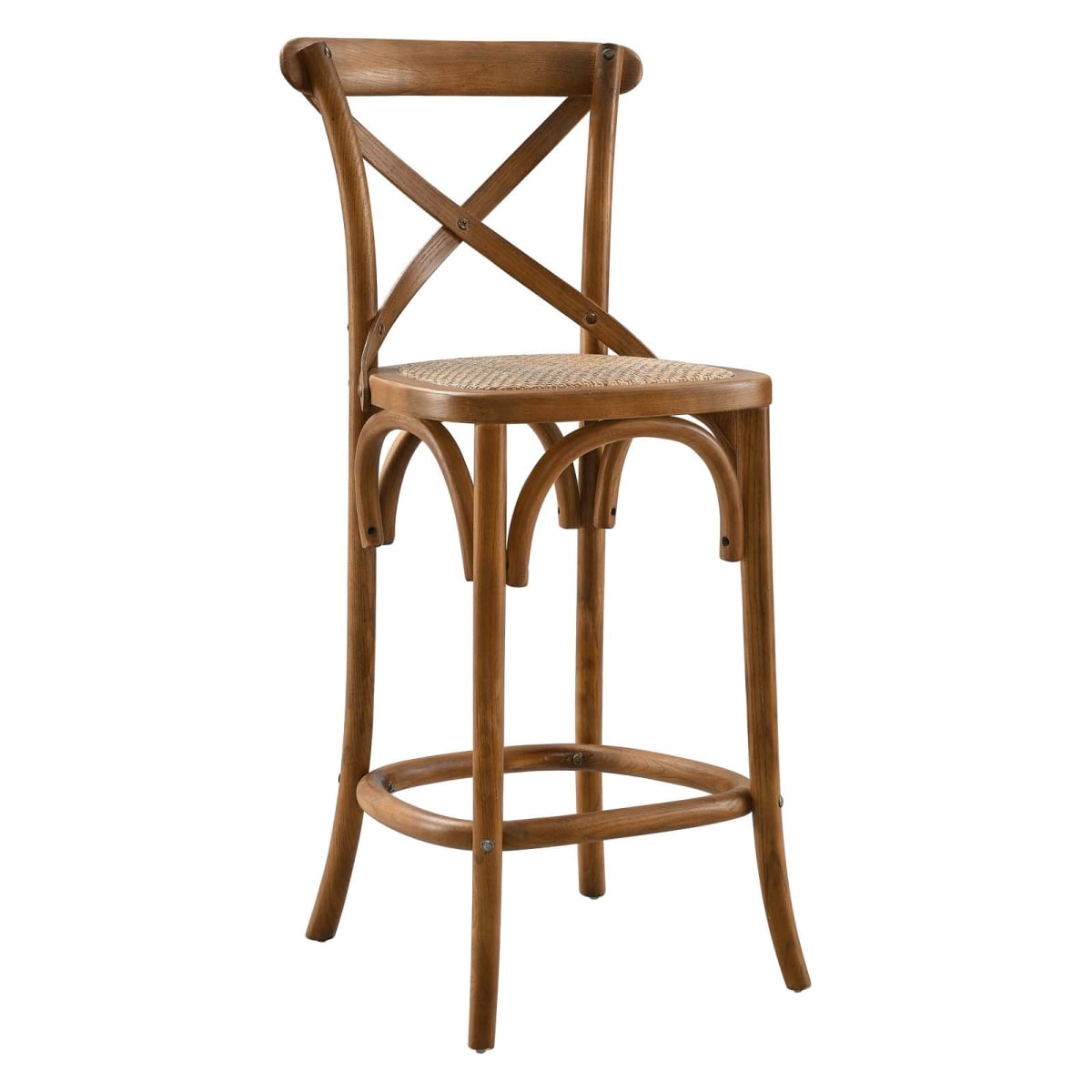 EEI-5667-WAL Gear Counter Stool, Walnut