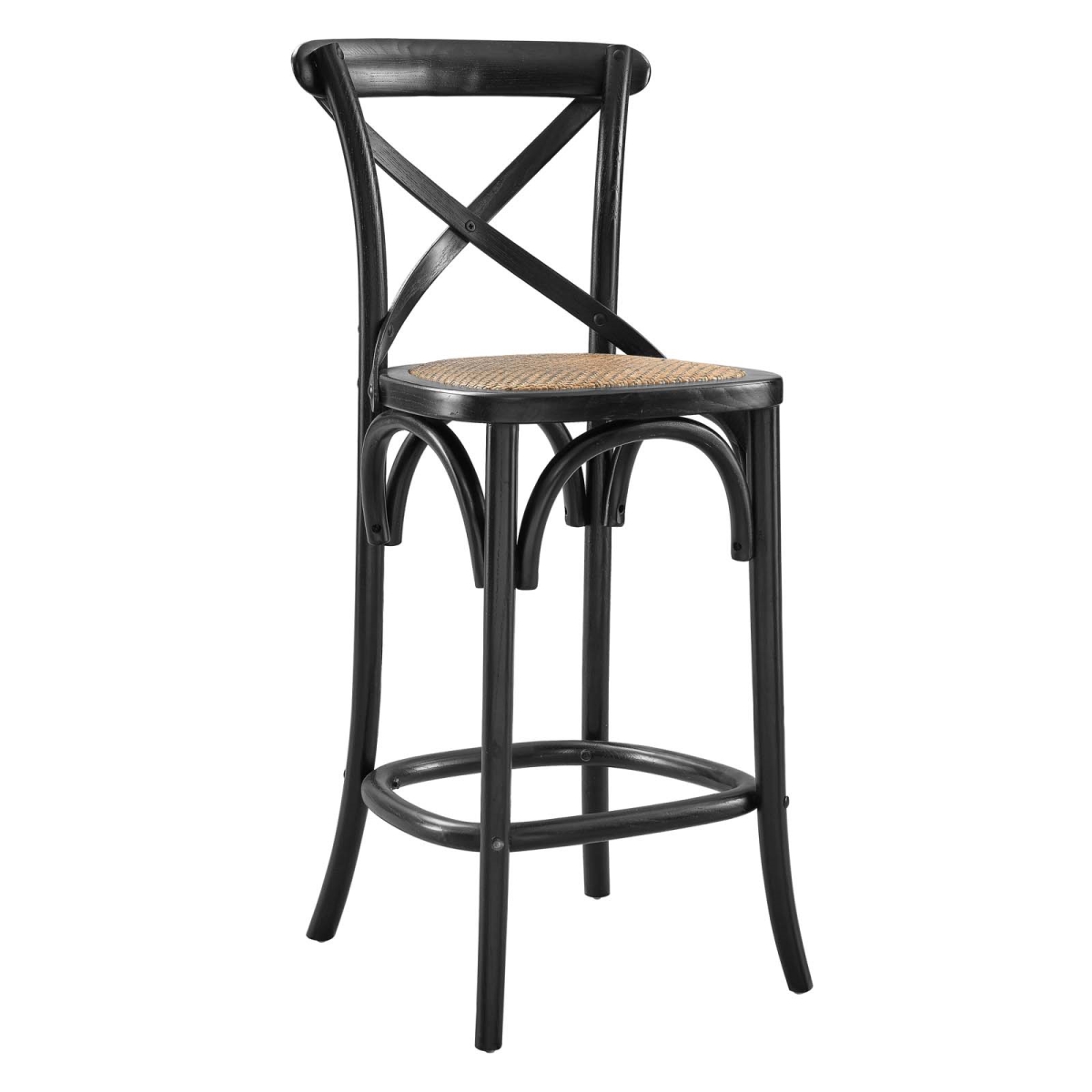 EEI-5667-BLK 39.5 in. Gear Counter Stool, Black