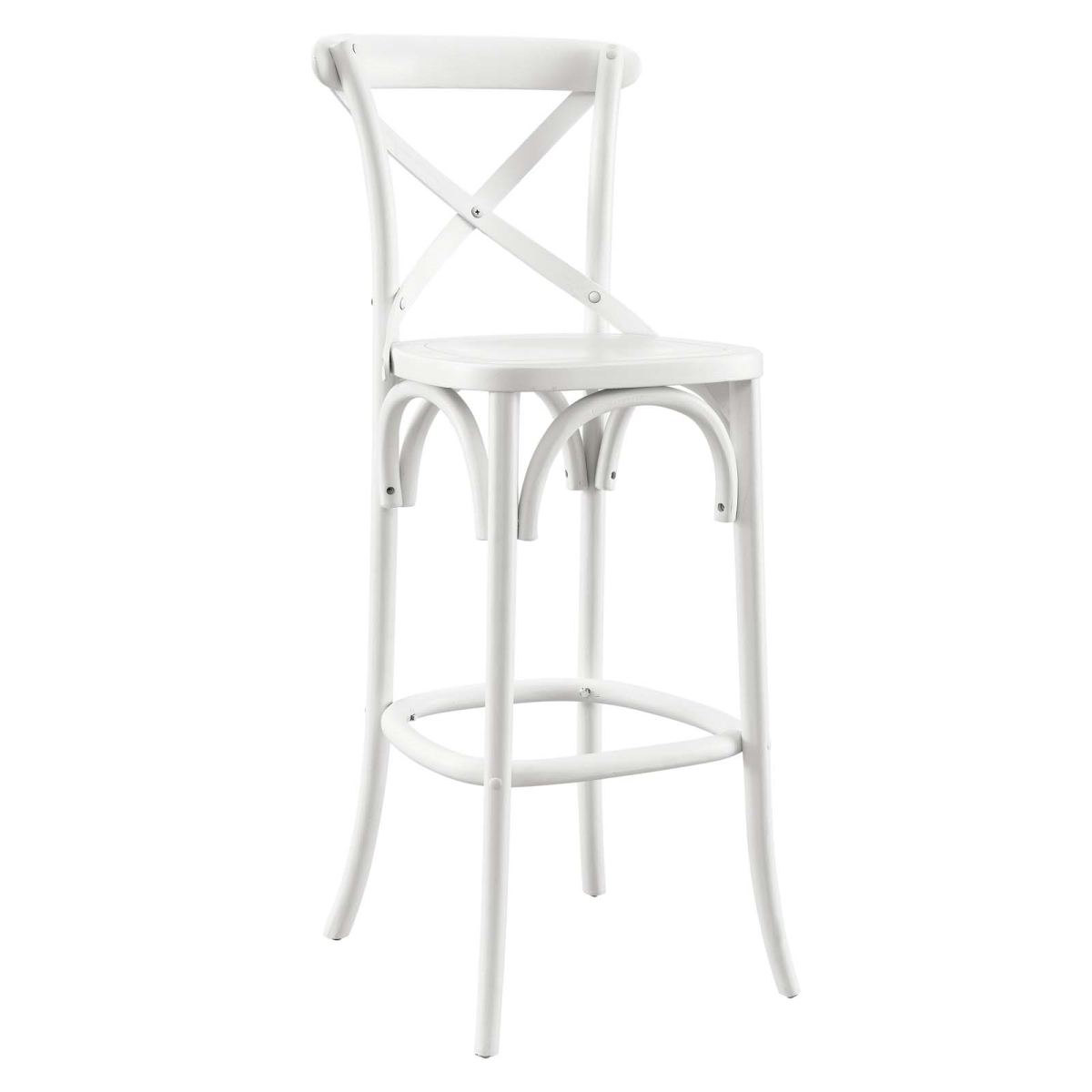 EEI-5563-WHI Gear Bar Stool, White