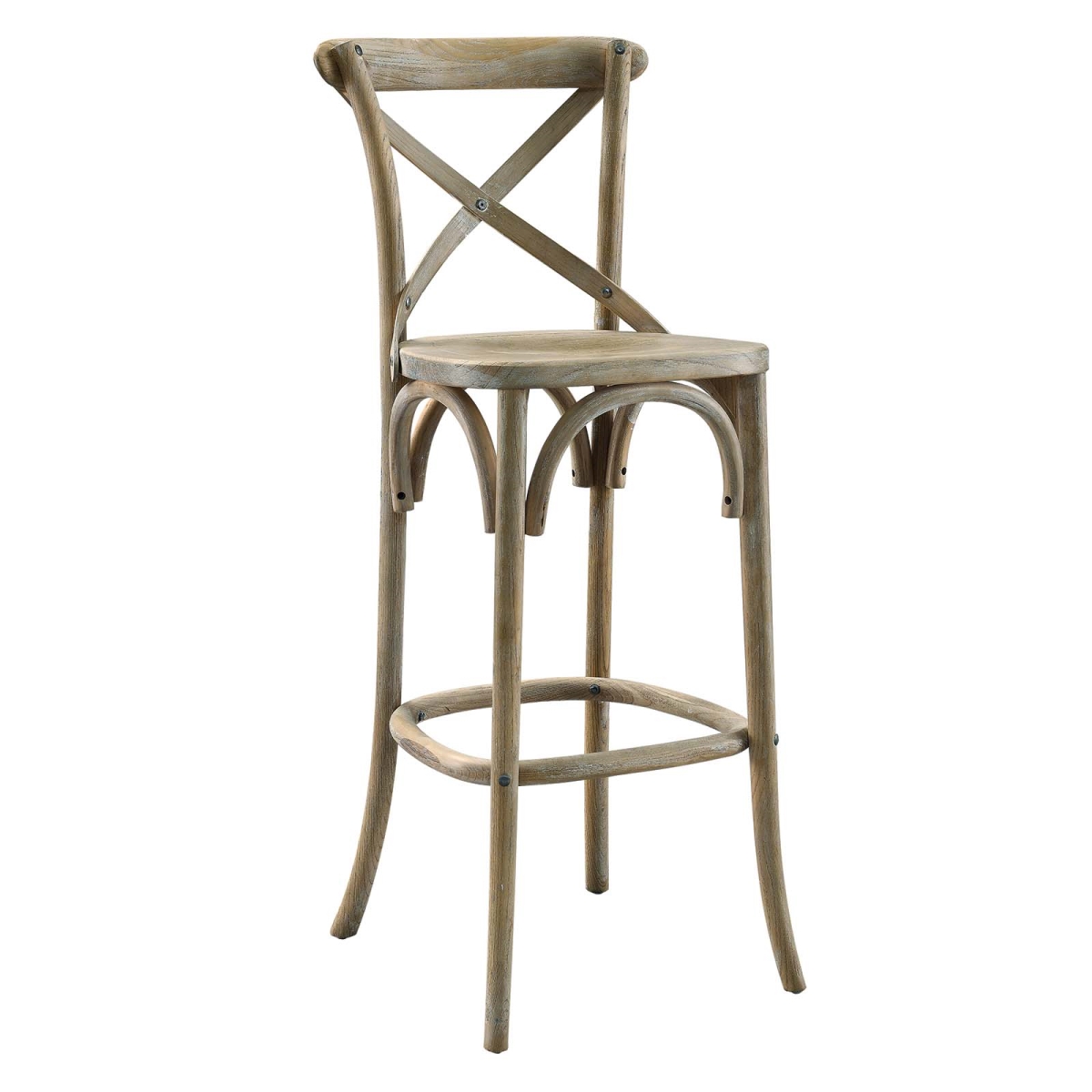 EEI-5563-GRY 43.5 x 17.5 x 19 in. Gear Bar Stool, Gray