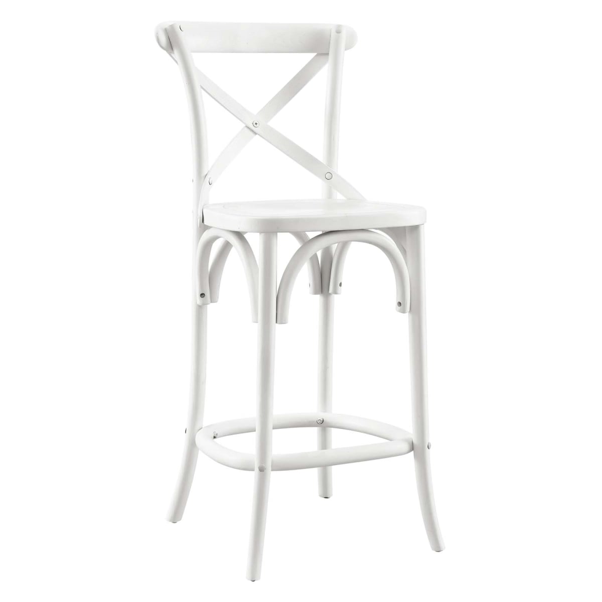 EEI-5562-WHI Gear Counter Stool, White