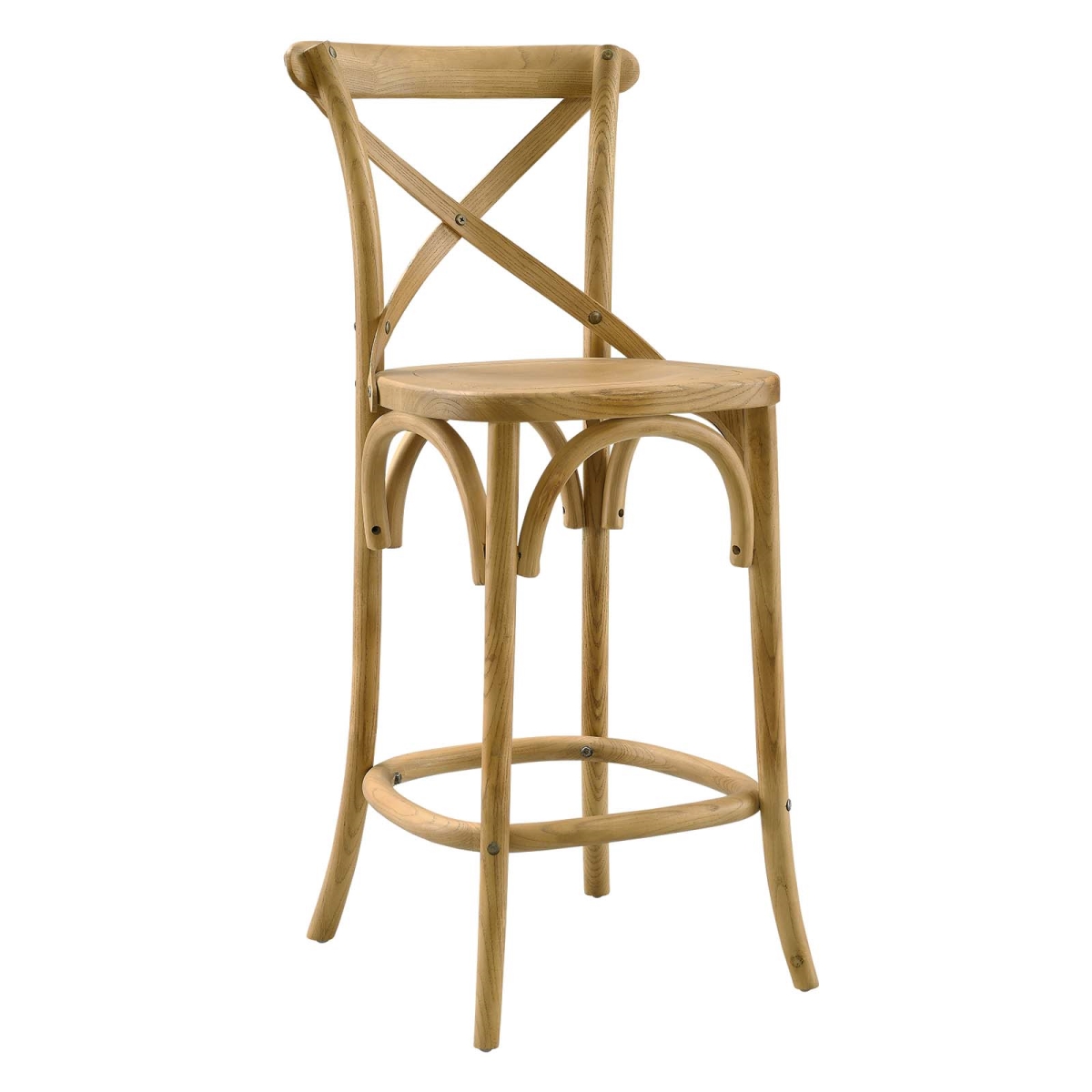 EEI-5562-NAT 39.5 x 17.5 x 19 in. Gear Counter Stool, Natural